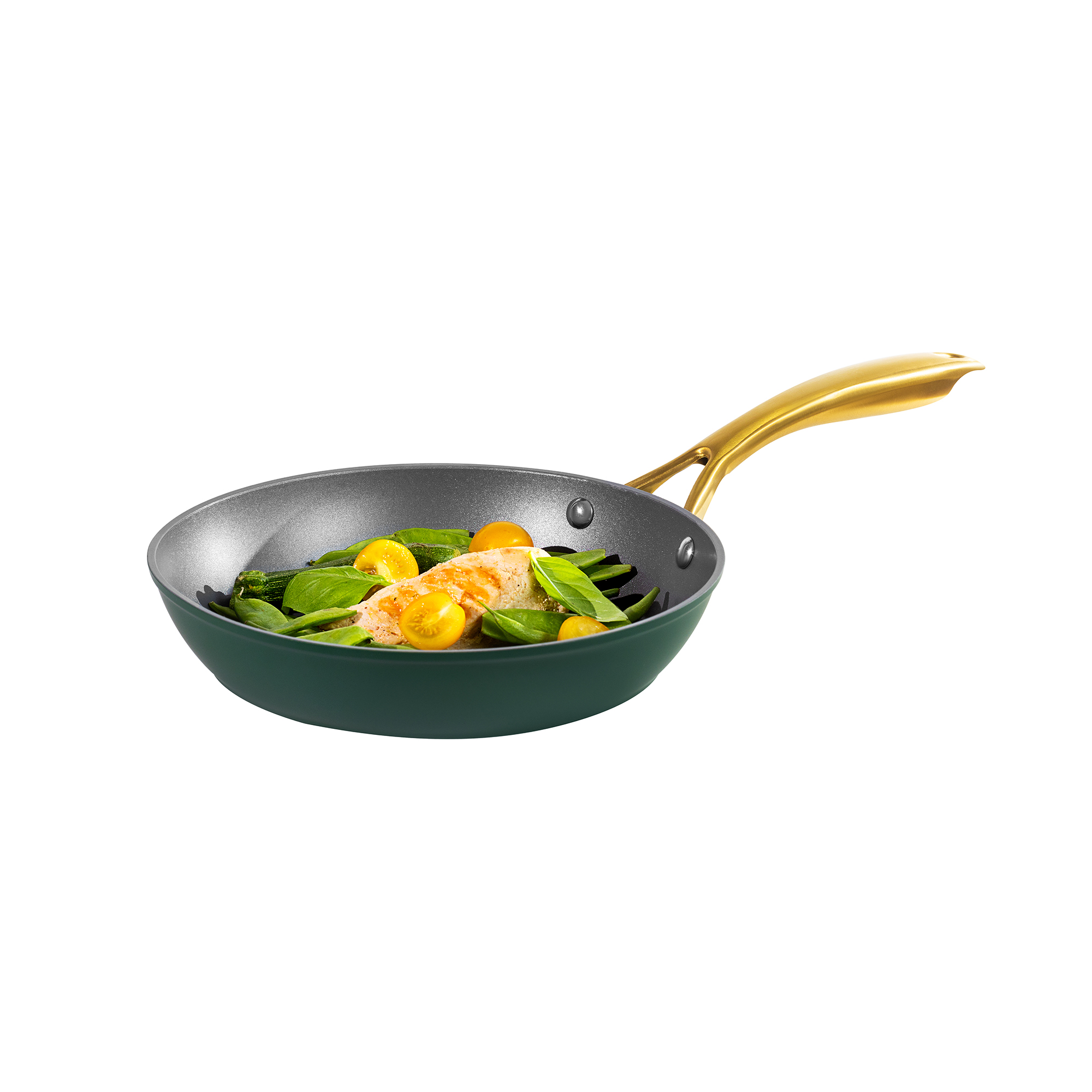 Bratpfanne mit Qualum Basic Glam 24 cm Grün AMBITION