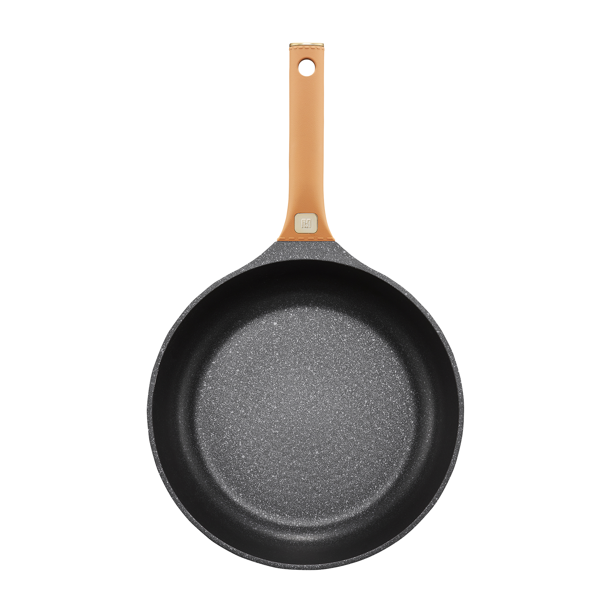 Batería de cocina con revestimiento Qualum Basic Stone Edition Camel 9-piezas AMBITION