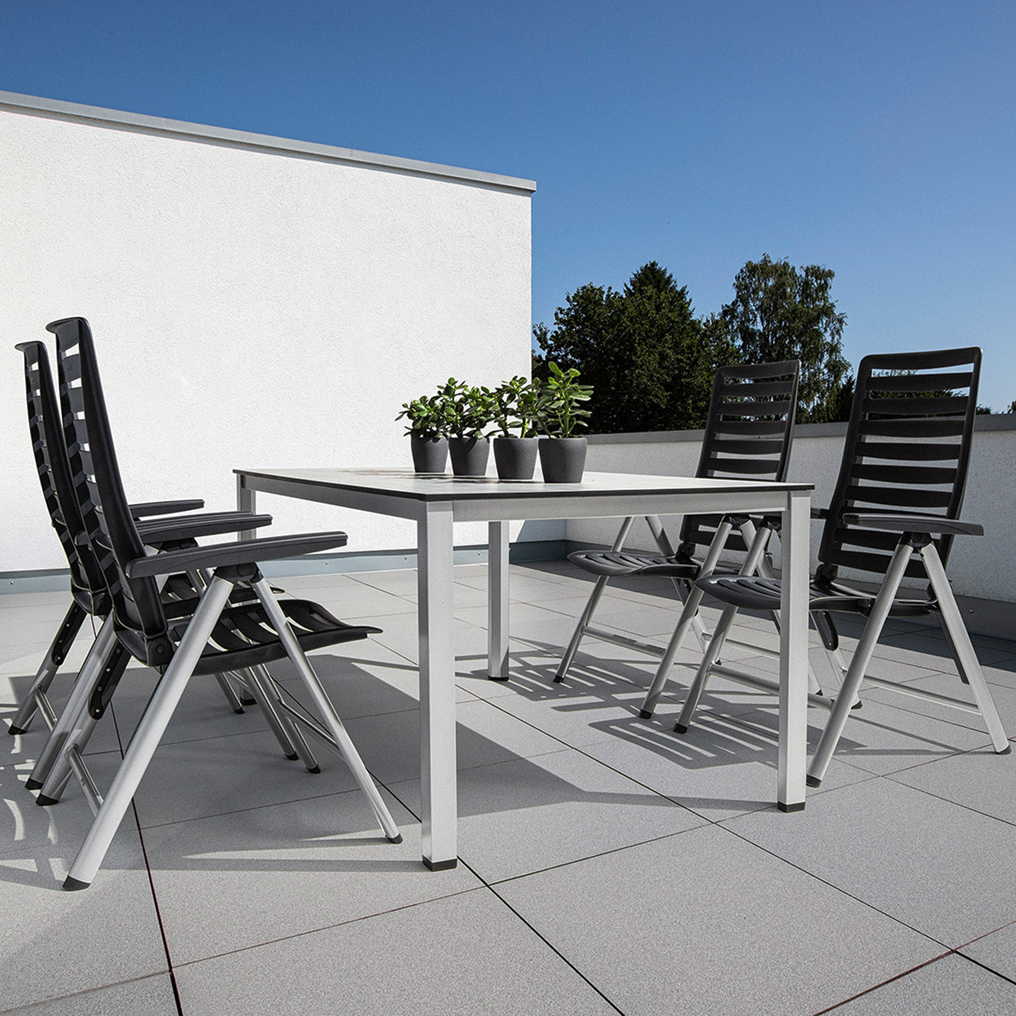 Gartenstuhl Gestell Cubic 220 x 95 x 72 cm Silber KETTLER 0311925-0000