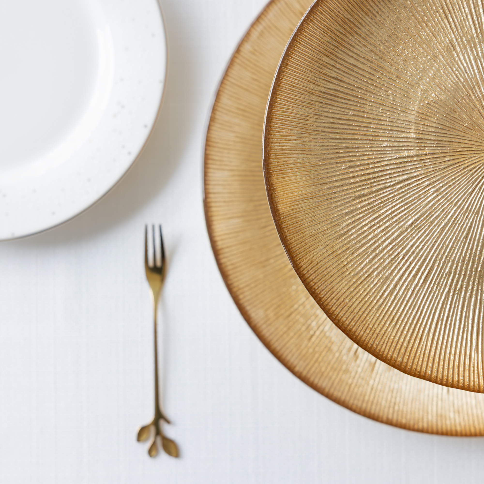 Dvojposchodová sklenená servírovacia tácka Serve Gold 21/27 cm AMBITION