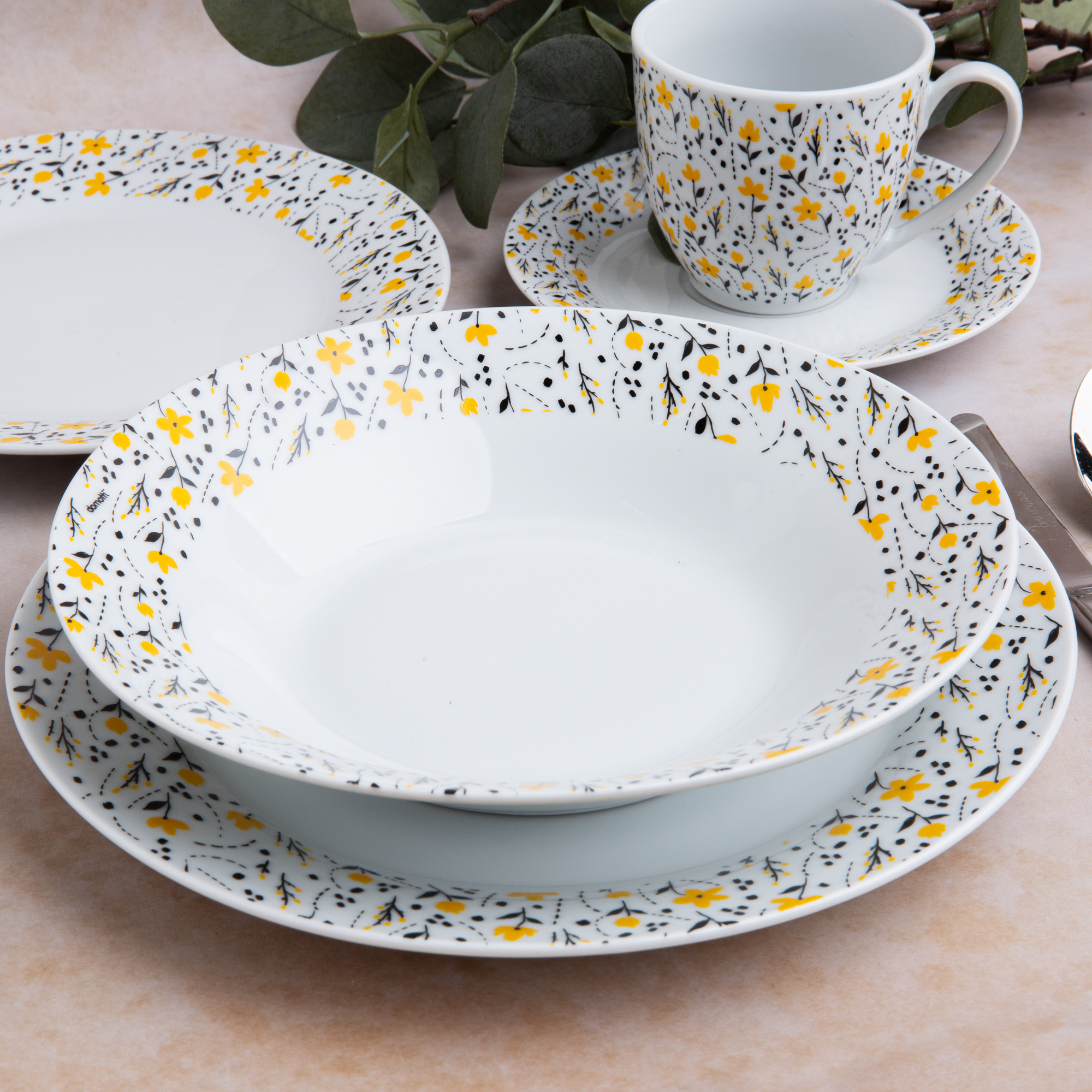 Talerz obiadowy Amarillo 23 cm DOMOTTI