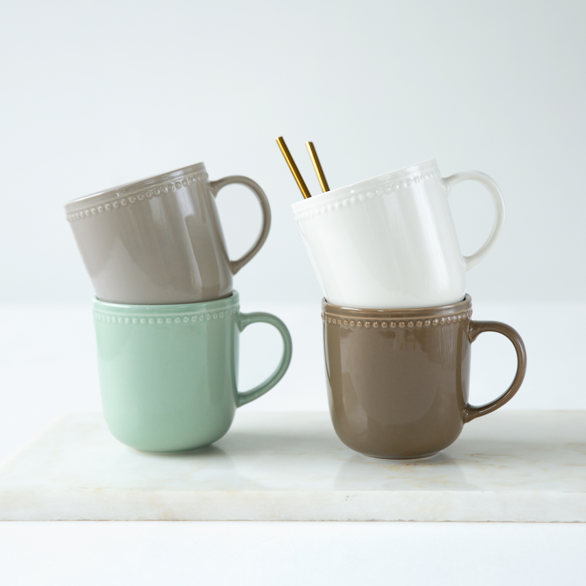 Tazza Perline grigia 380 ml AMBITION