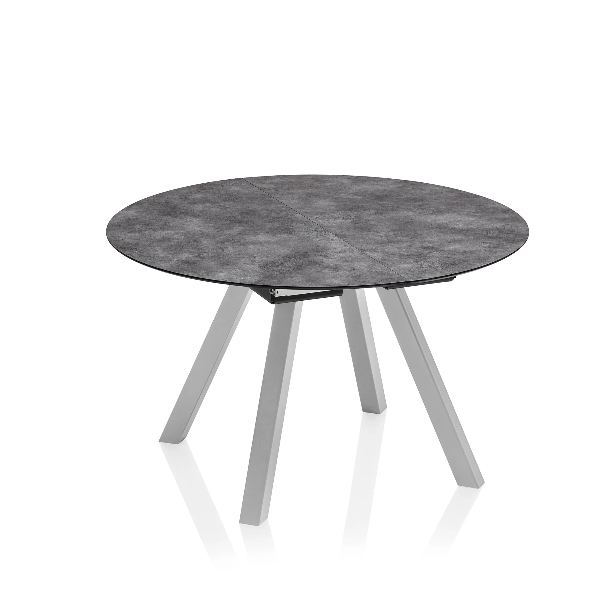 Stół ogrodowy rozkładany HPL 120 / 170 x 120 cm srebrno-antracytowy KETTLER