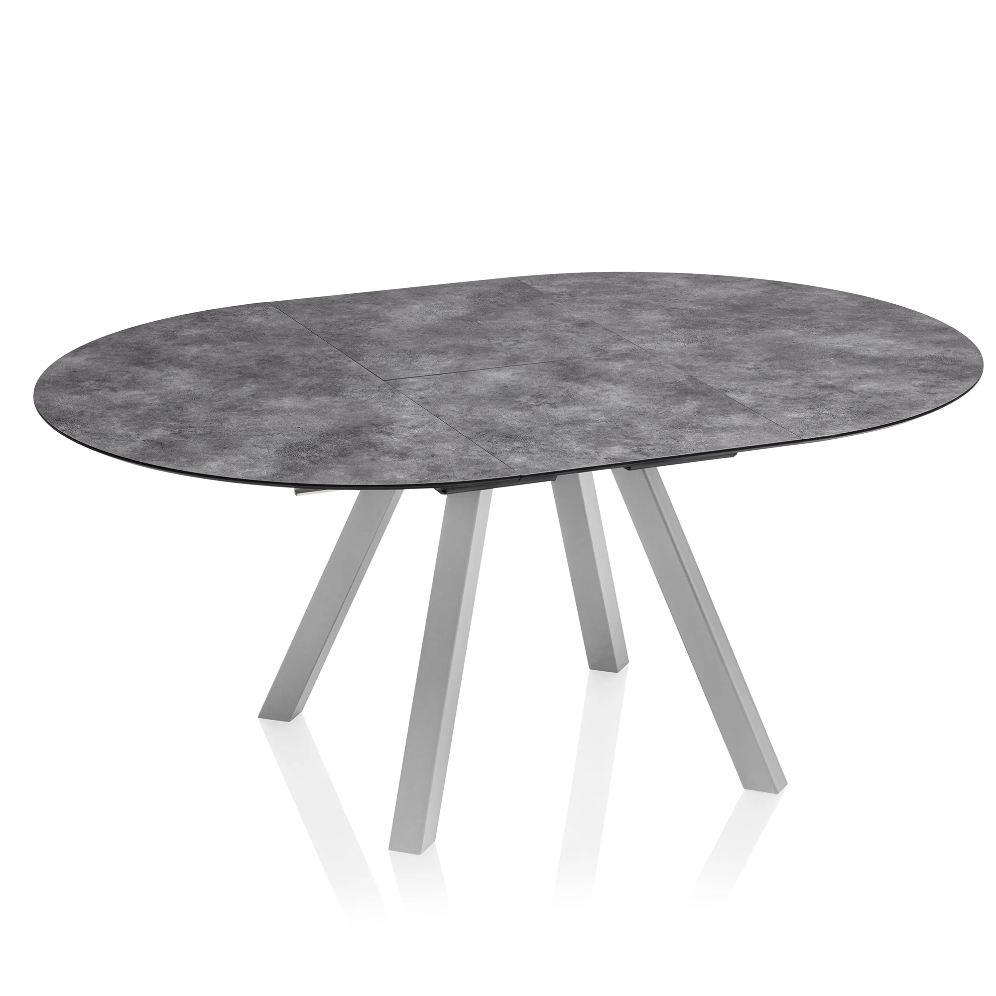 Stół ogrodowy rozkładany HPL 120 / 170 x 120 cm srebrno-antracytowy KETTLER