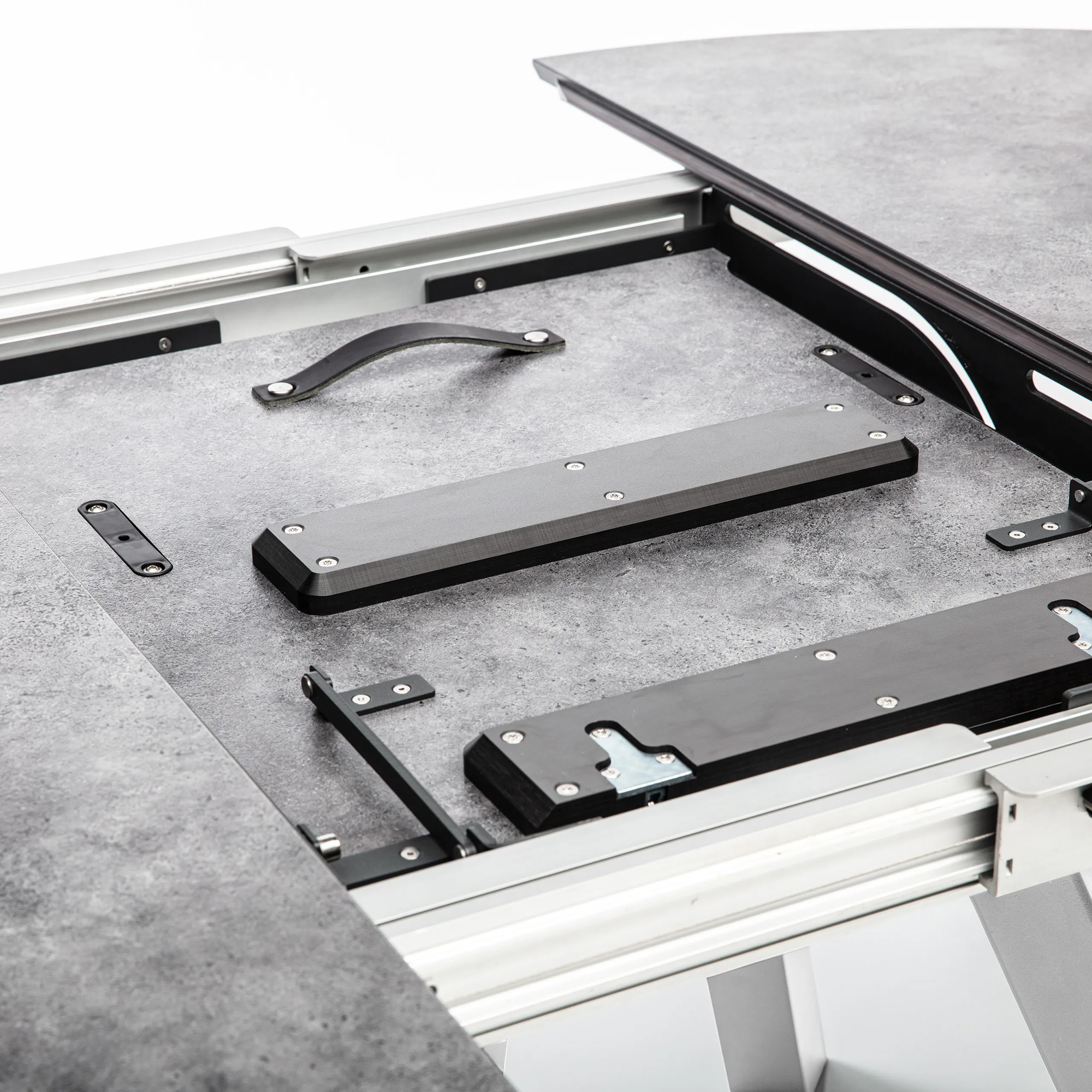 Stół ogrodowy rozkładany HPL 120 / 170 x 120 cm srebrno-antracytowy KETTLER