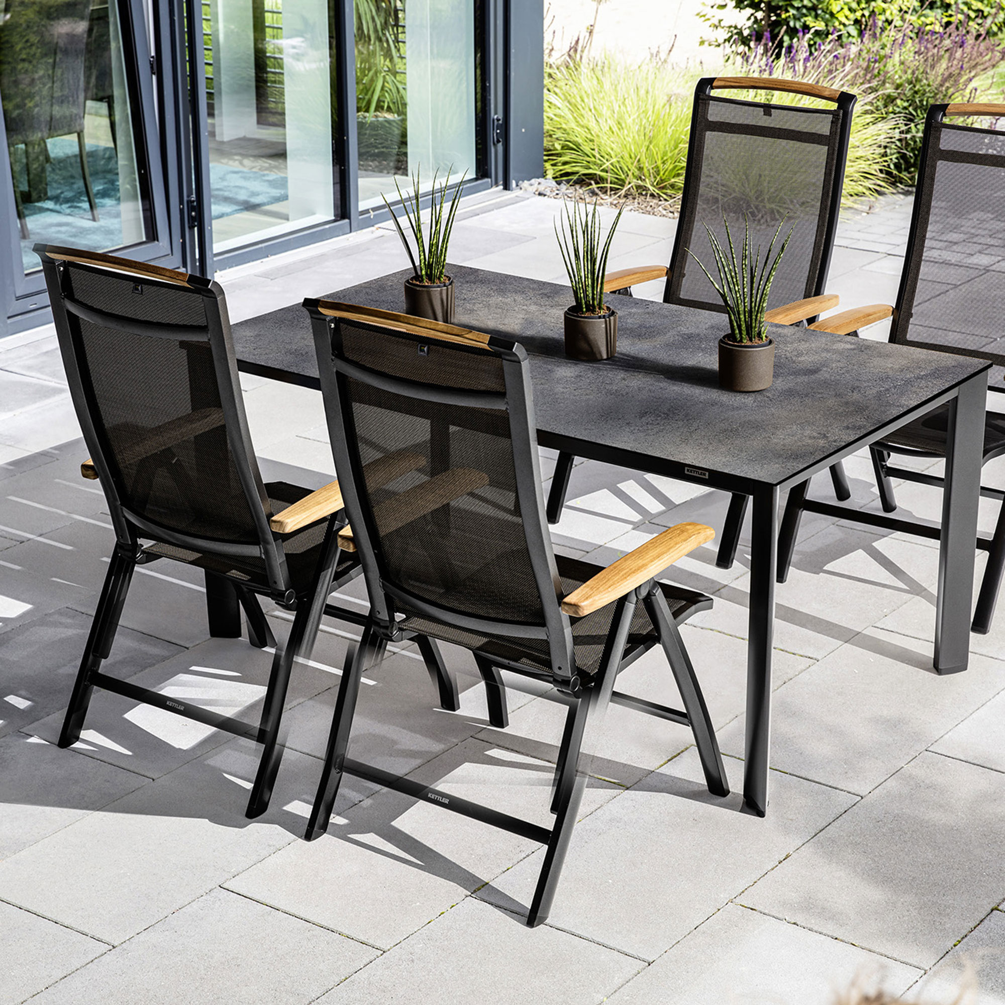 Záhradný stôl Edge HPL Antracit 220 x 95 cm KETTLER (BEZ STOLIČKY)