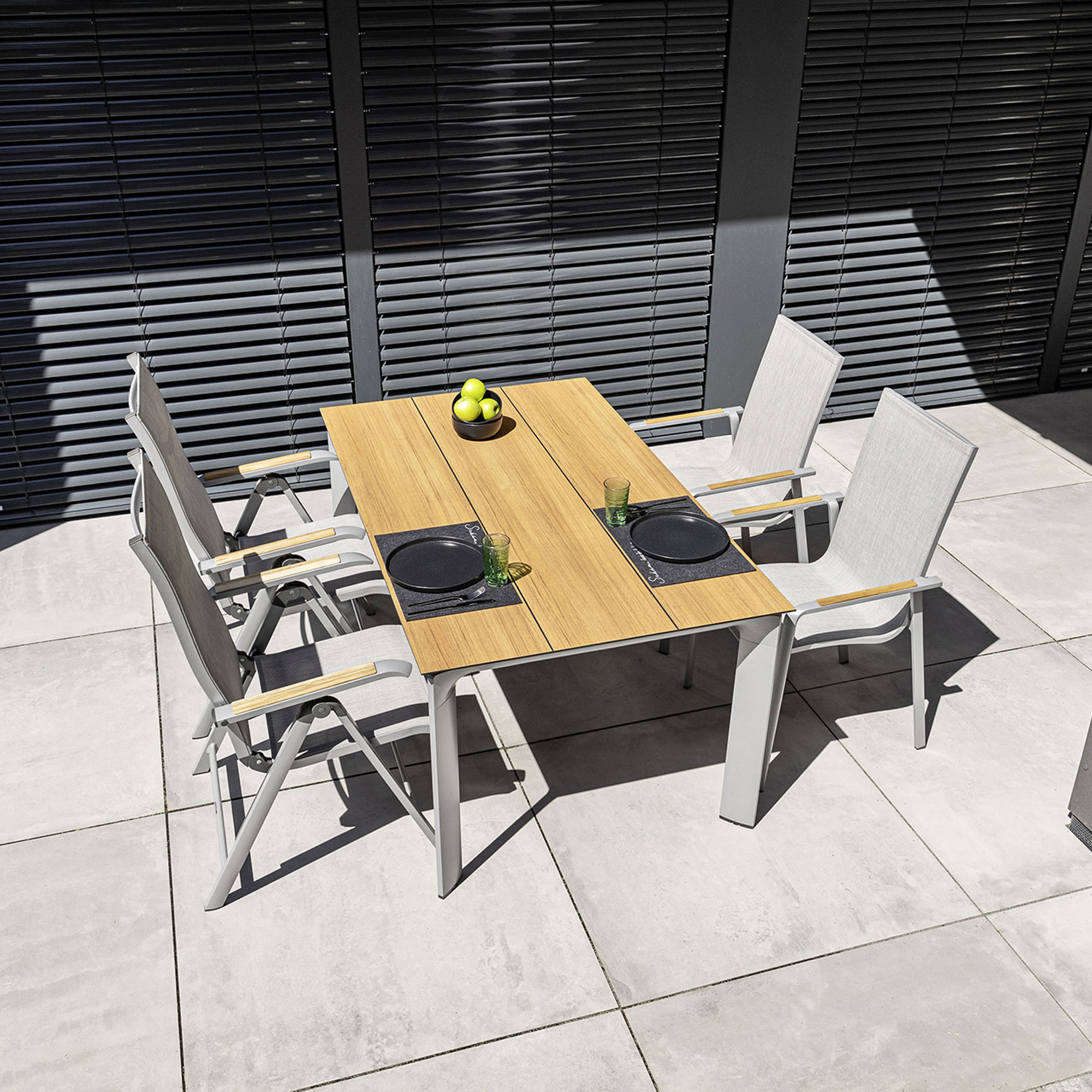 Tischplatte für Gartentisch HPL 160 x 95 cm teak KETTLER 0312121-3400 