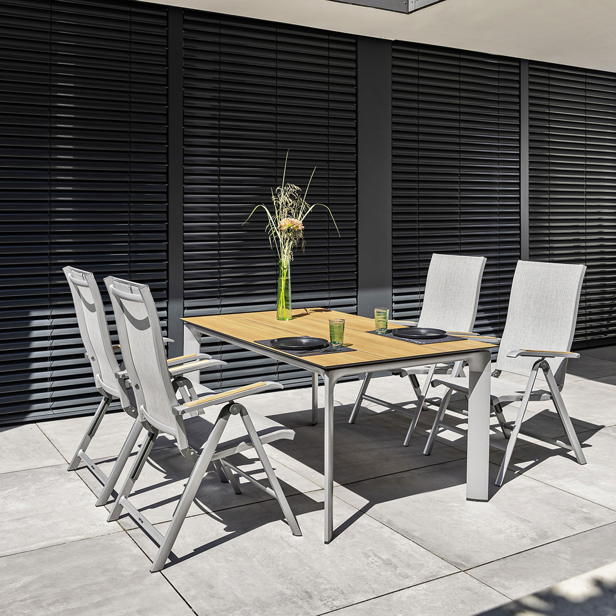 Tischplatte für Gartentisch HPL 160 x 95 cm teak KETTLER 0312121-3400 