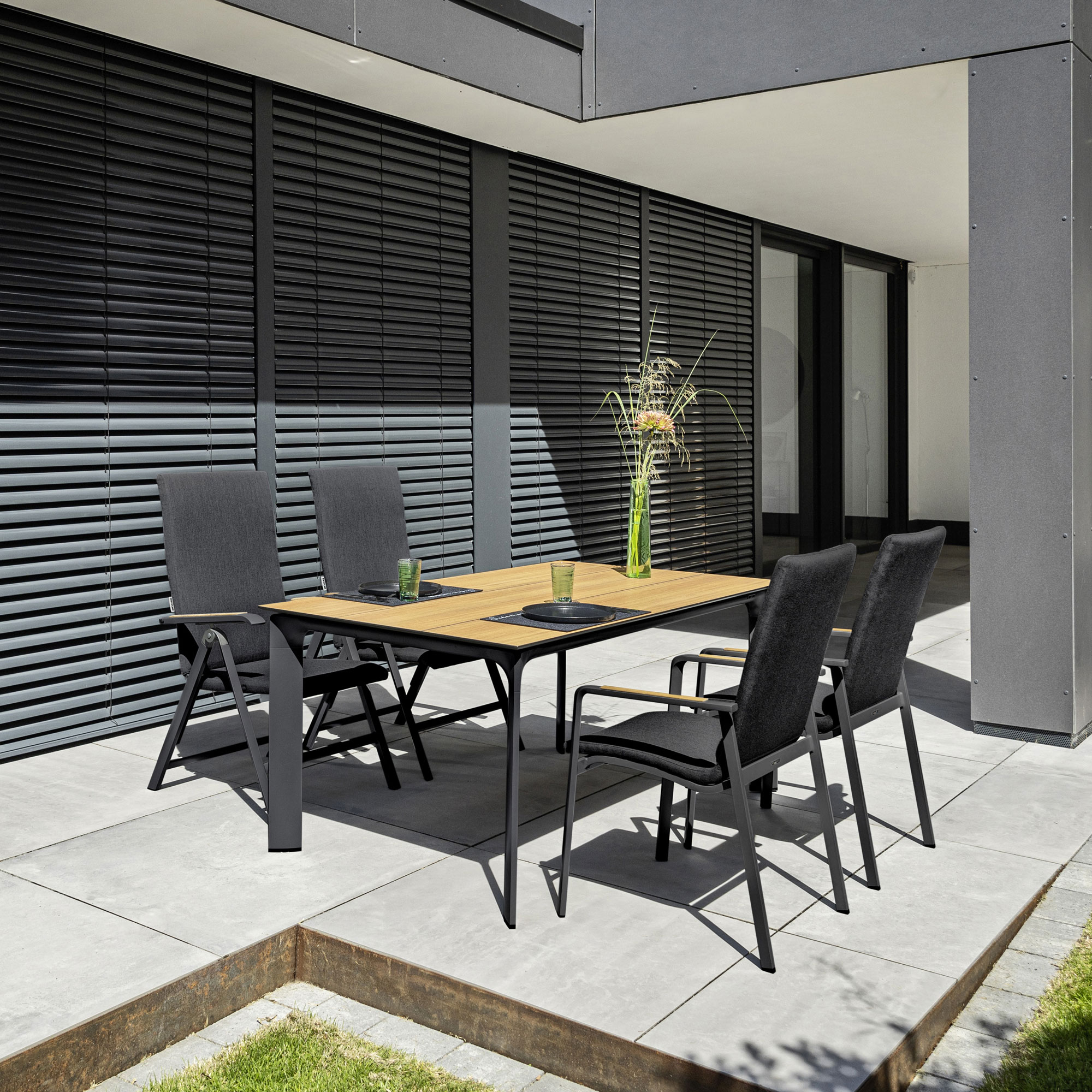 Tischplatte für Gartentisch HPL 160 x 95 cm teak KETTLER 0312121-3400 