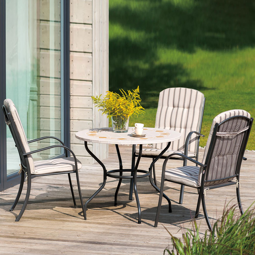 Kamenný zahradní stůl Roma Brown Design 100 cm PATIO