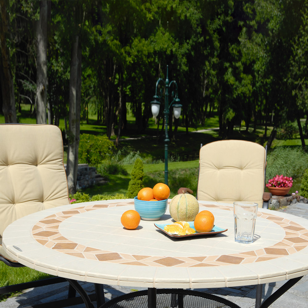 Kamenný zahradní stůl Roma Brown Design 125 cm PATIO