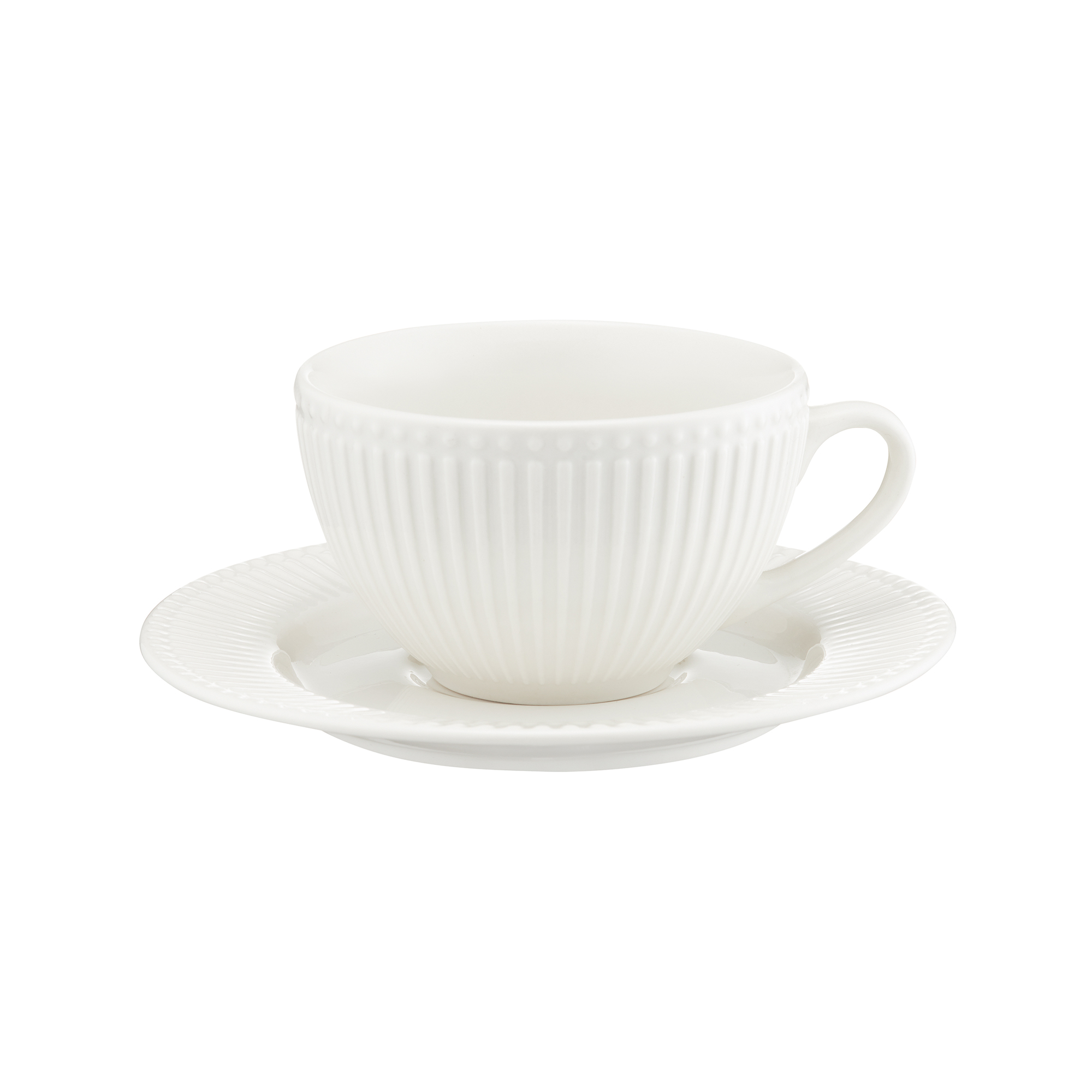 Servizio di piattti per 6 persone Curly bianco 41-pezzi AMBITION