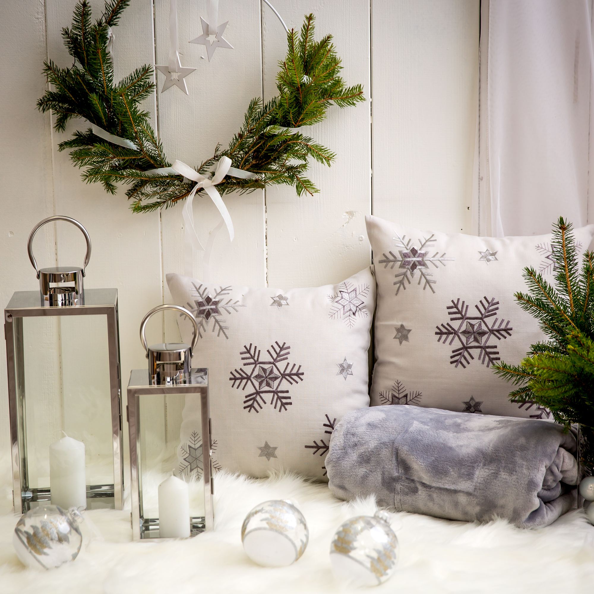 Felinar Decor Silver 12,5 x 13,2 x 29,6 cm MY HOME