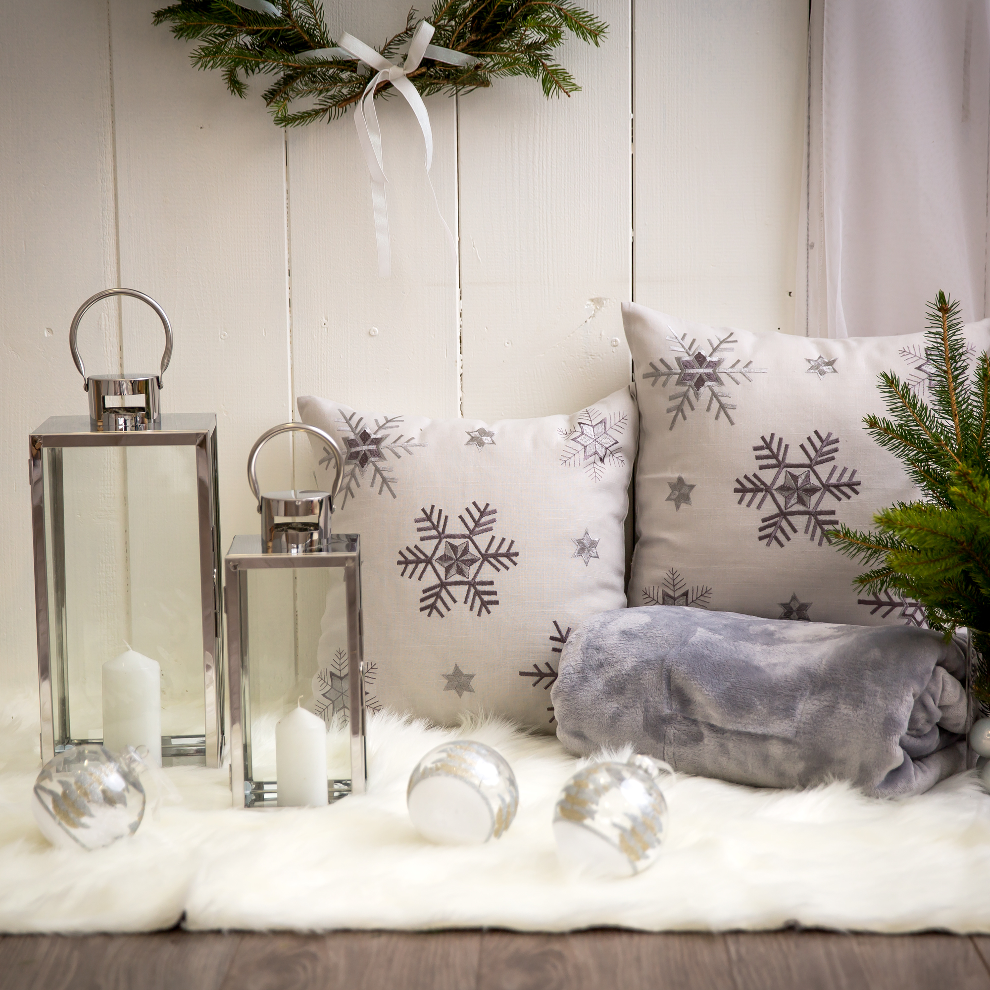 Felinar Decor Silver 12,5 x 13,2 x 29,6 cm MY HOME