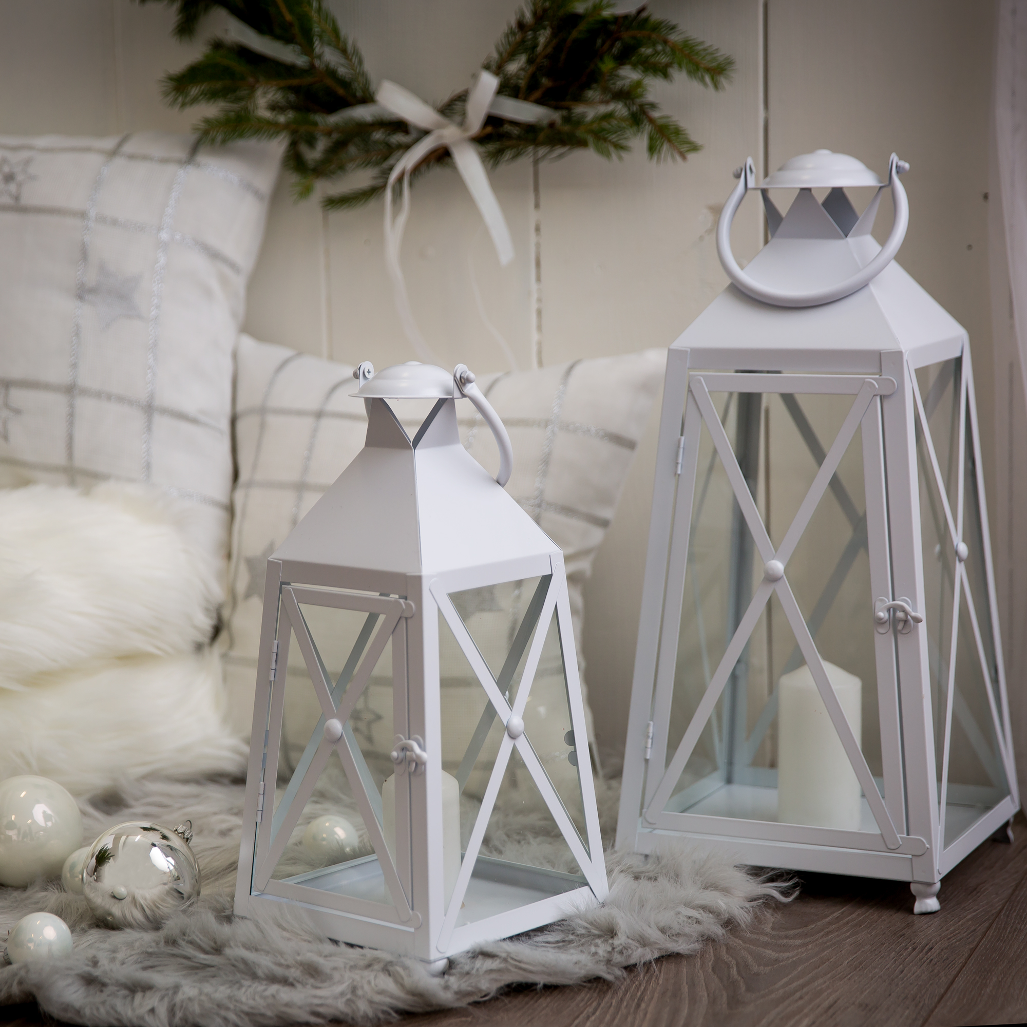 Lanterna White Decor 17,2x17,2x37 cm MY HOME