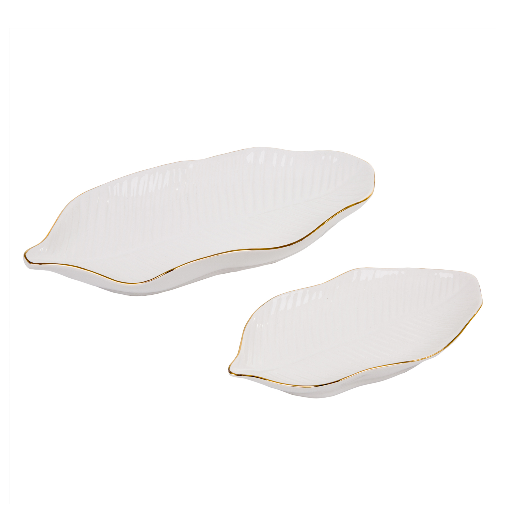 Keramik Servierplatte Leaf II   21,6 x 10,8 x 2,6 cm MY HOME