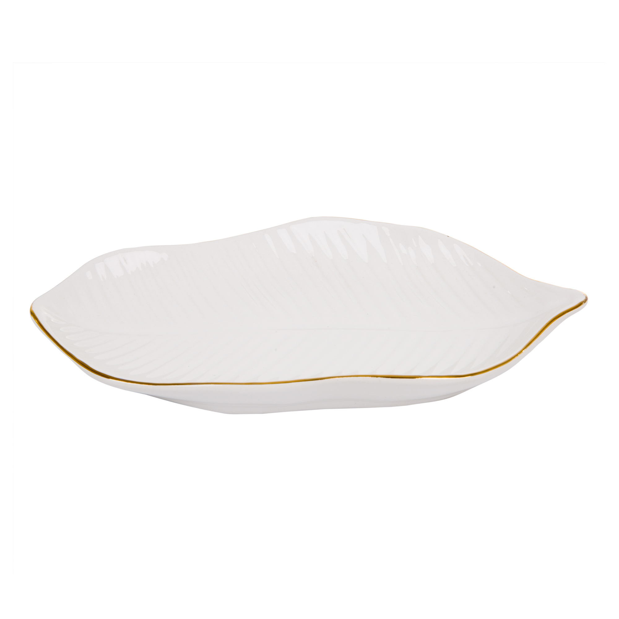 Keramik Servierplatte Leaf II   21,6 x 10,8 x 2,6 cm MY HOME