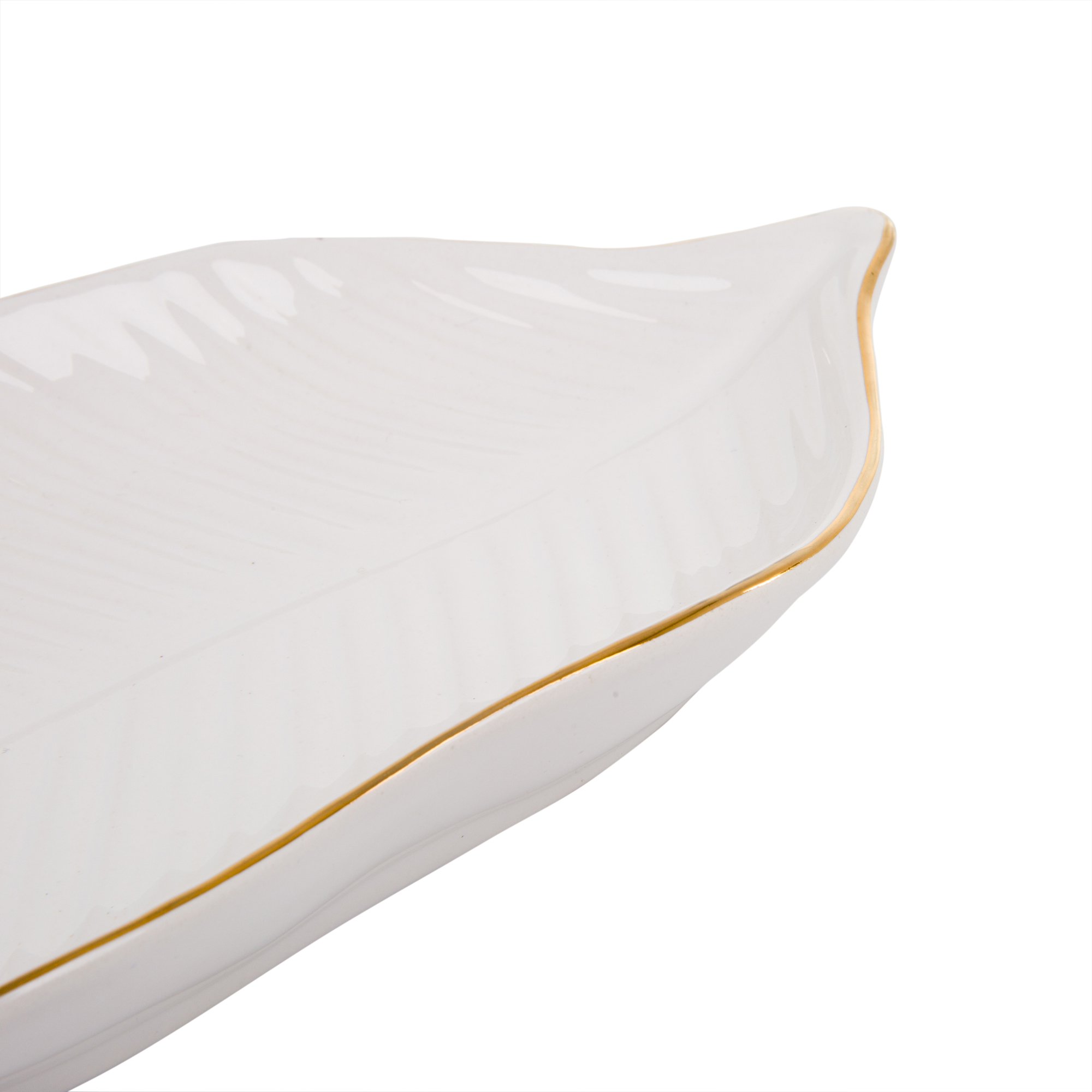 Keramik Servierplatte Leaf II   21,6 x 10,8 x 2,6 cm MY HOME