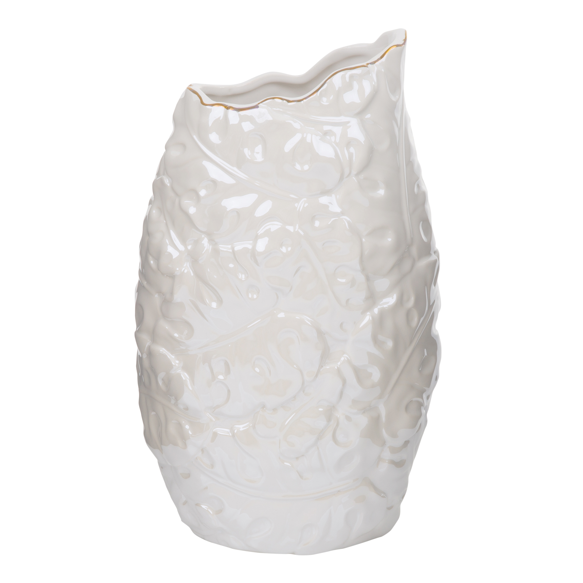 Vază decorativă Tropical 17,4 X 13,4 X 30 cm alb MY HOME