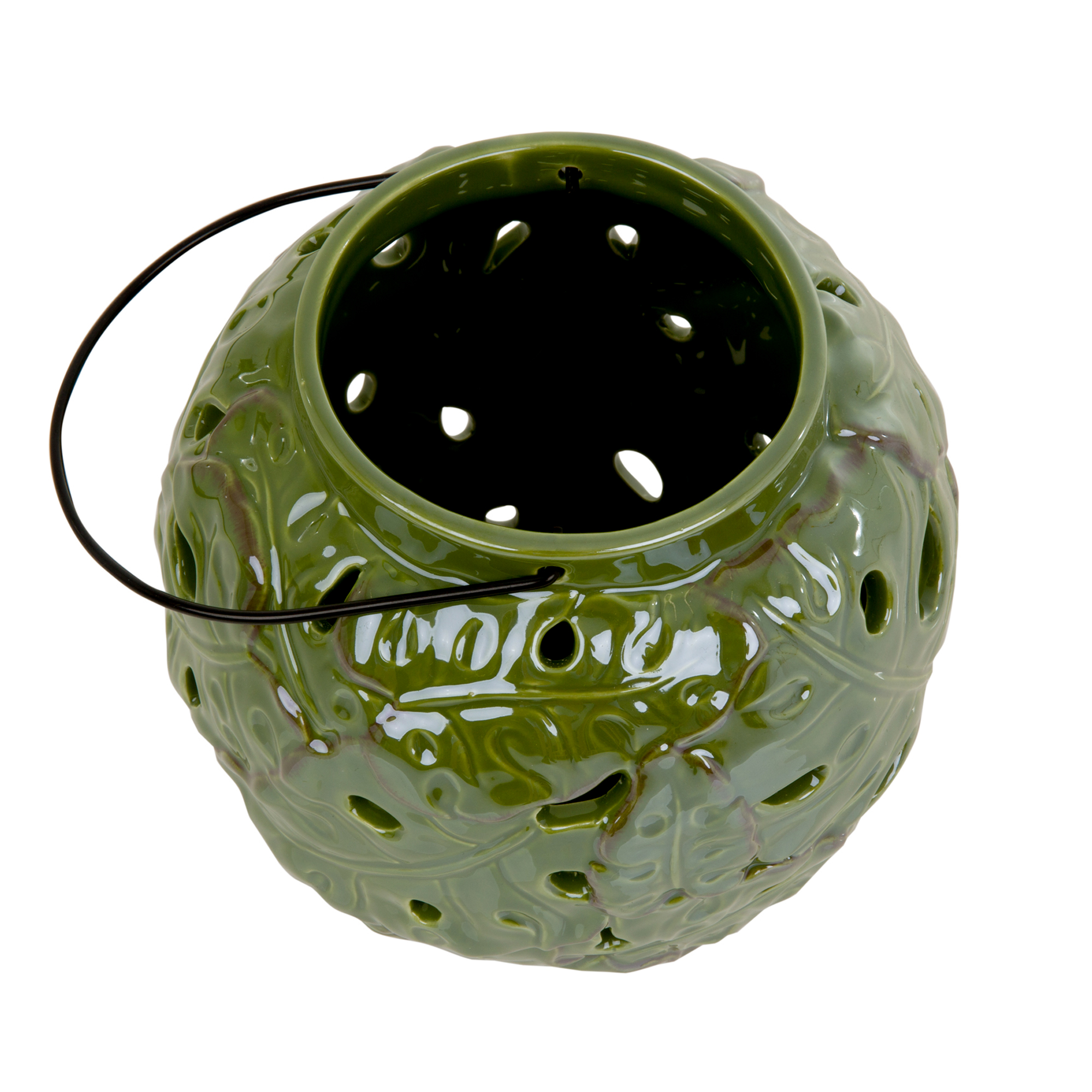 Zelený keramický lampáš Tropic 18 x 18 x 18 cm MY HOME