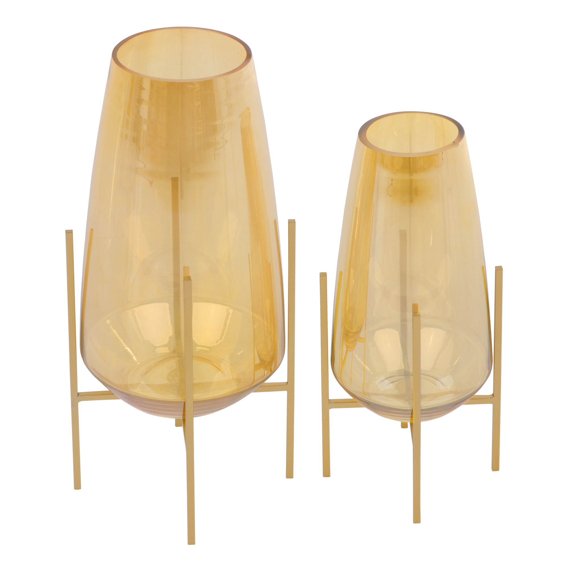 Laterne / Leuchter Gold 15 x 15 x 32,5 cm MY HOME