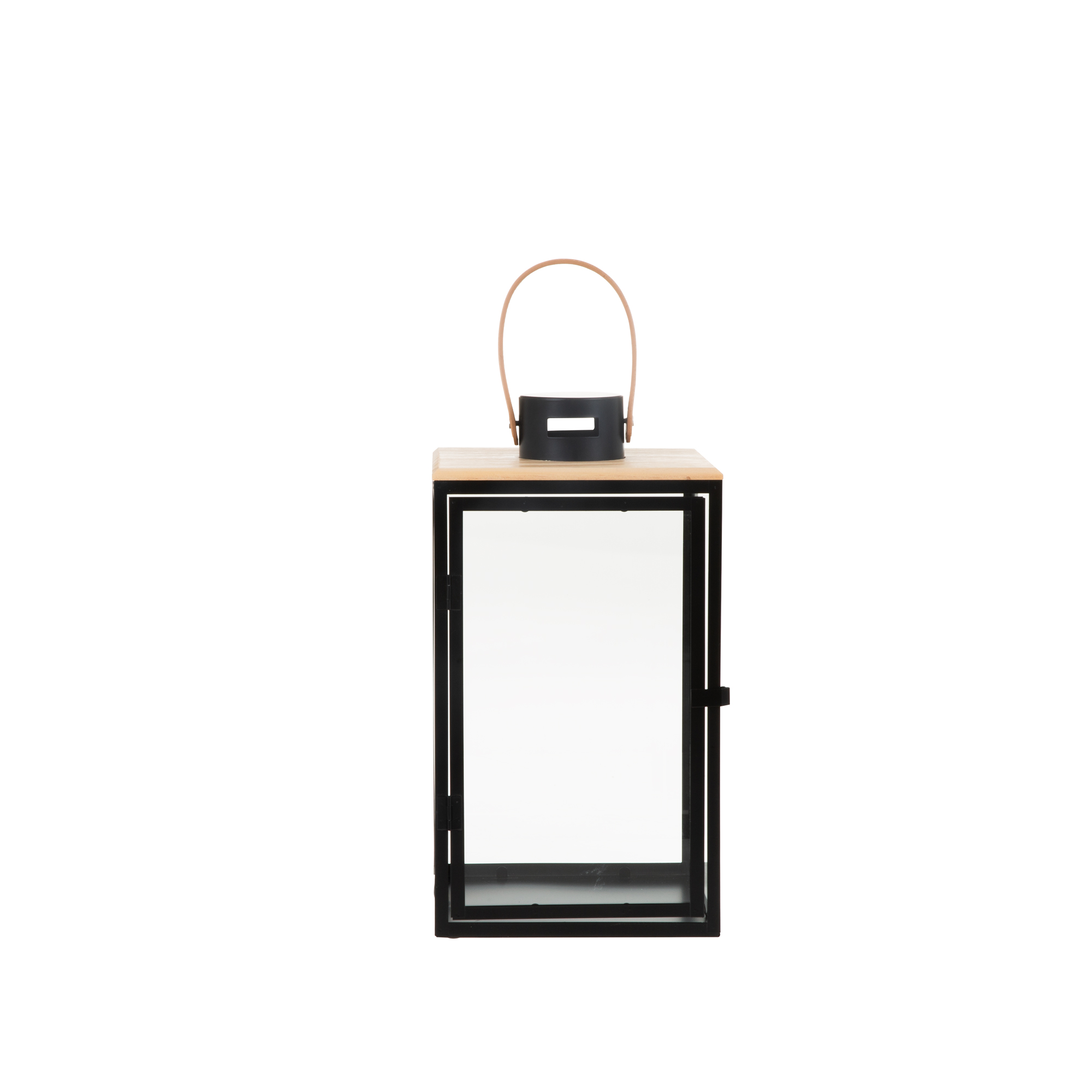 Laterne Dark Leather 21 x 21 x 40 cm MY HOME