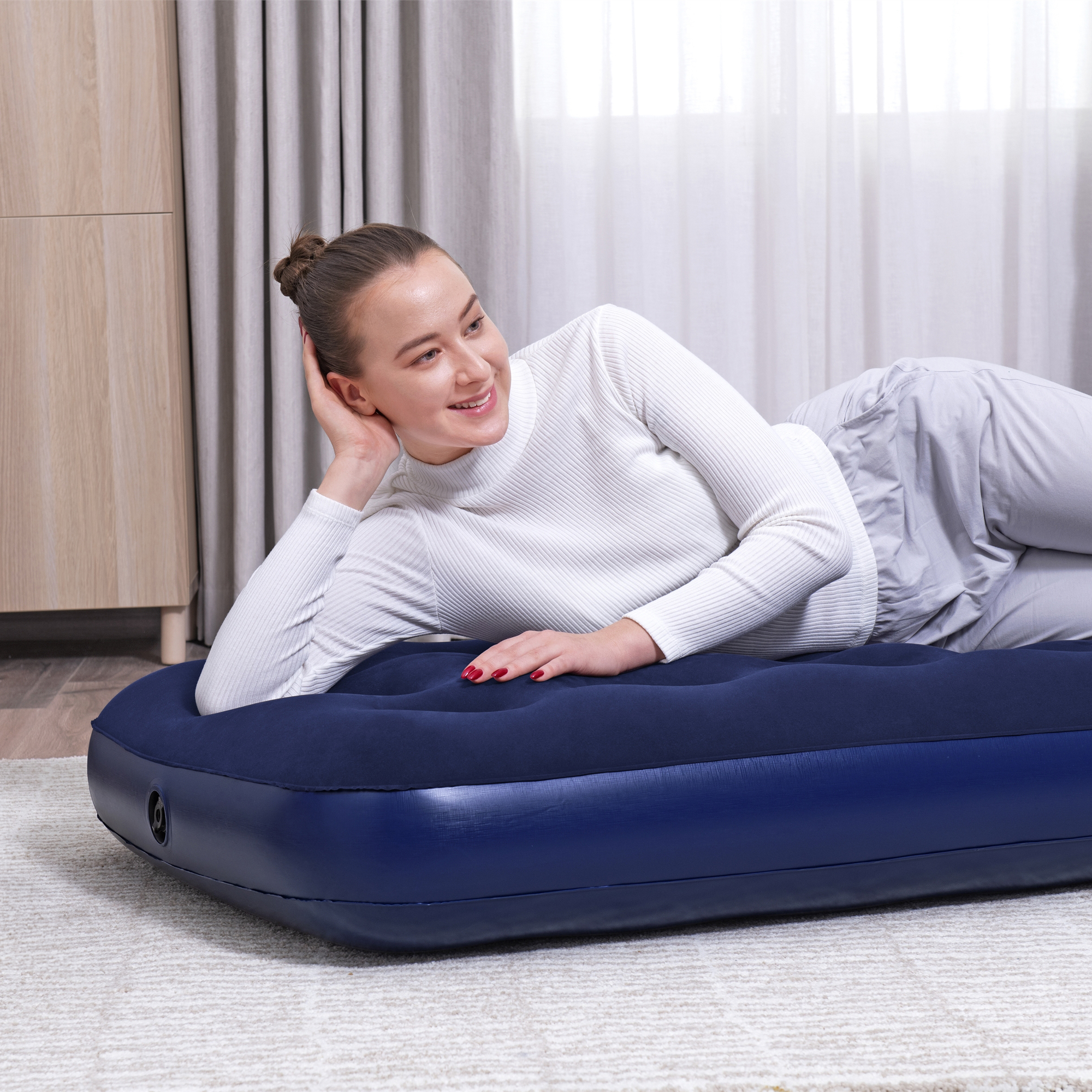 Velúrová matrac pre 1 osobu 185 x 76 x 22 cm BESTWAY