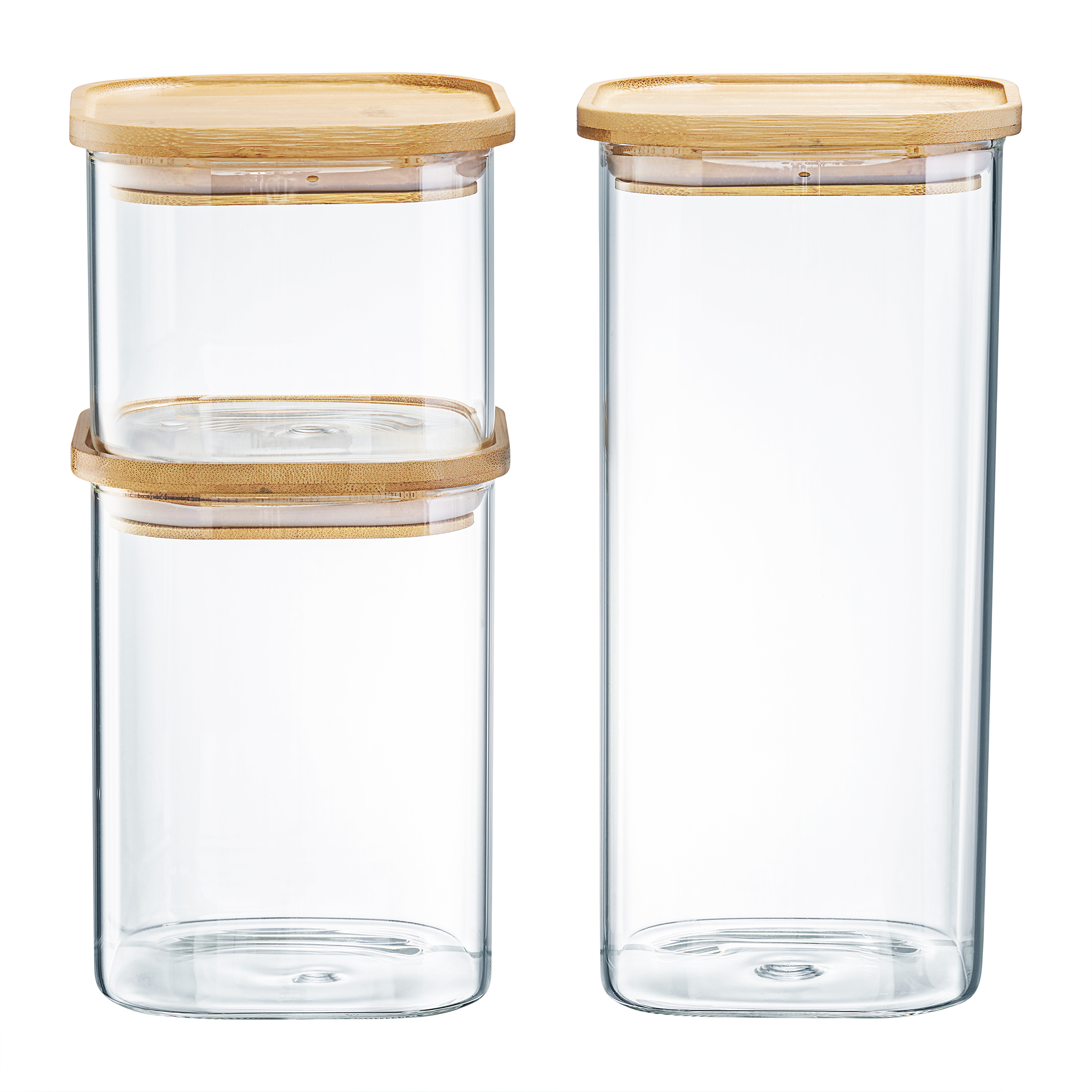 Kitchen container set Natural 3-piece AMBITION