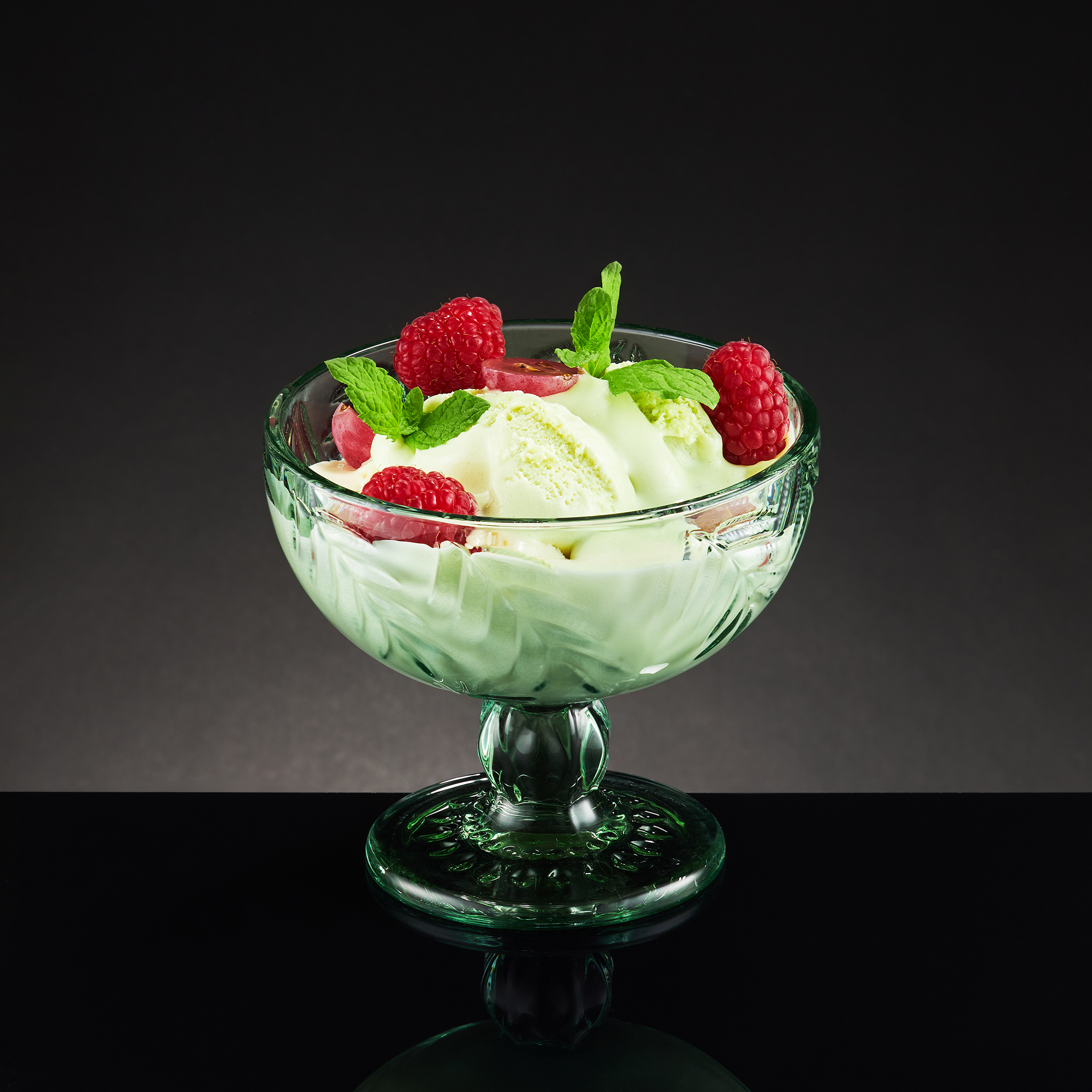 Pucharek na lody Palm 280 ml zielony 