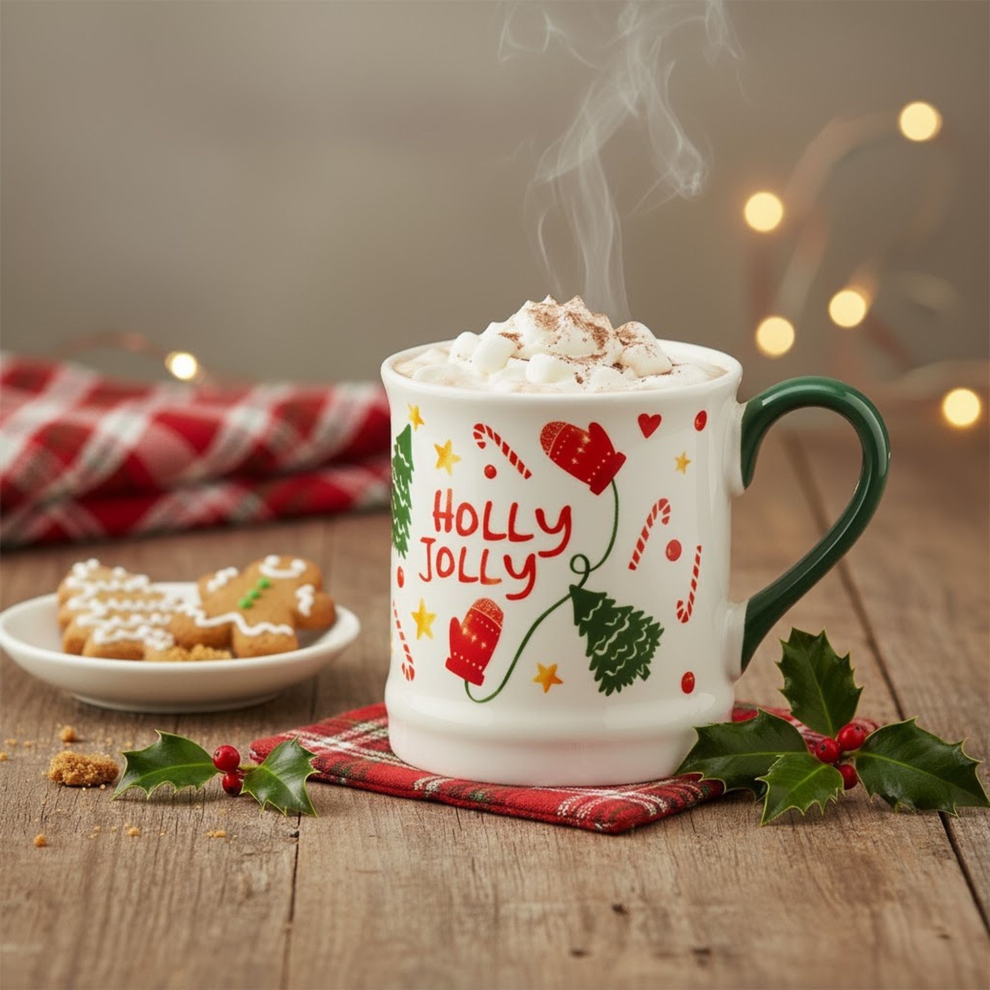 Sváteční porcelánový hrnek Cookies Stromeček 330 ml AMBITION