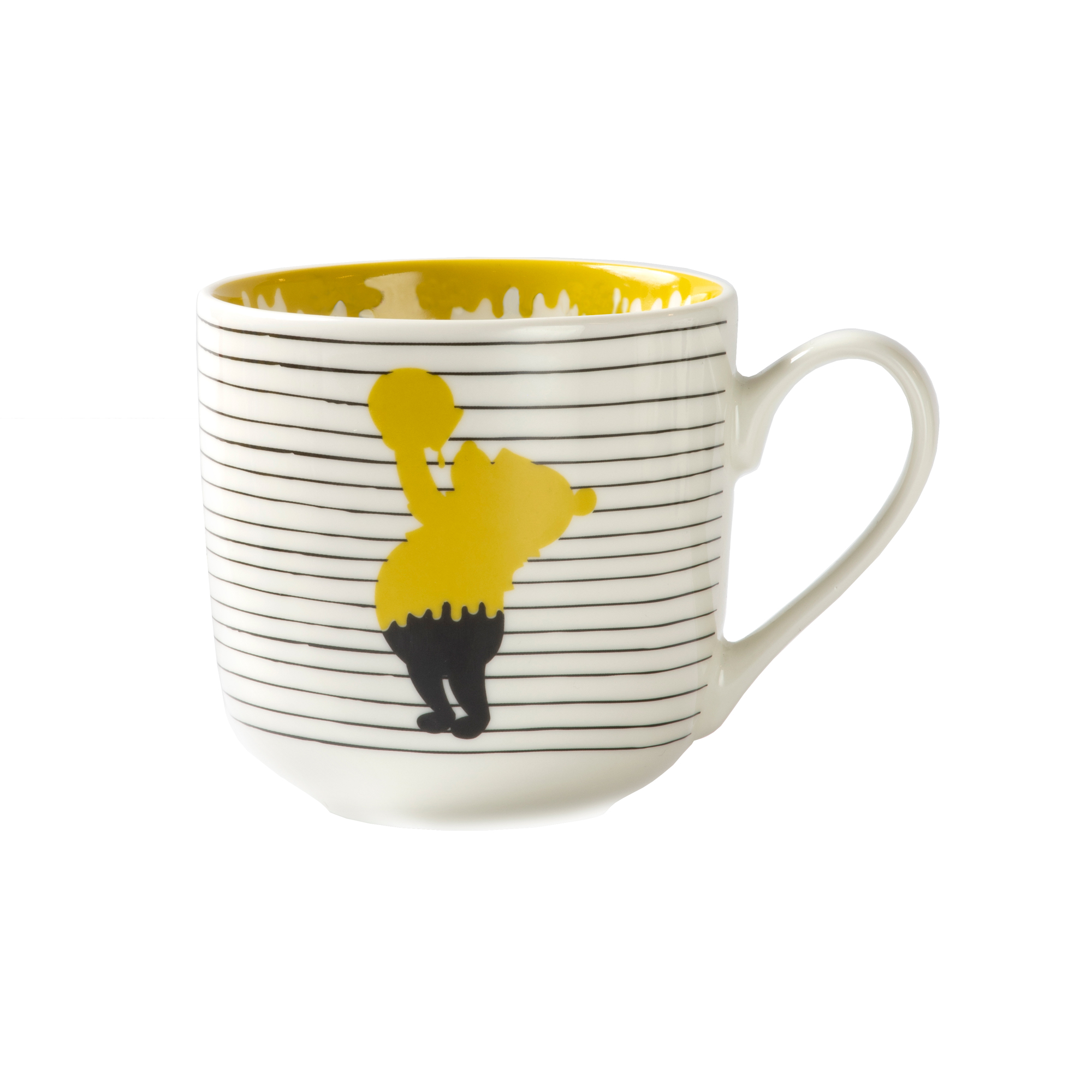 Kubek porcelanowy Kubuś Puchatek 455 ml paski DISNEY