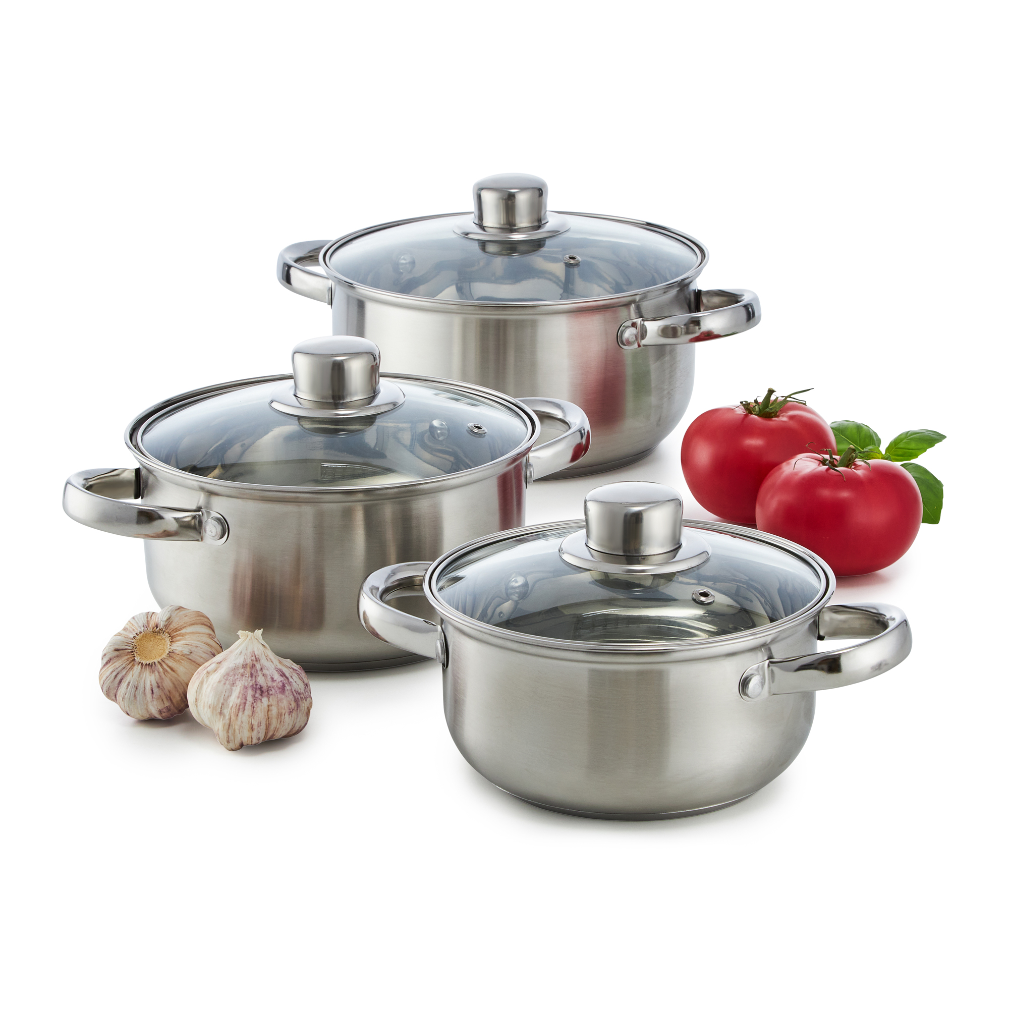 Topfset 6-teilig aus Edelstahl Tully DOMOTTI