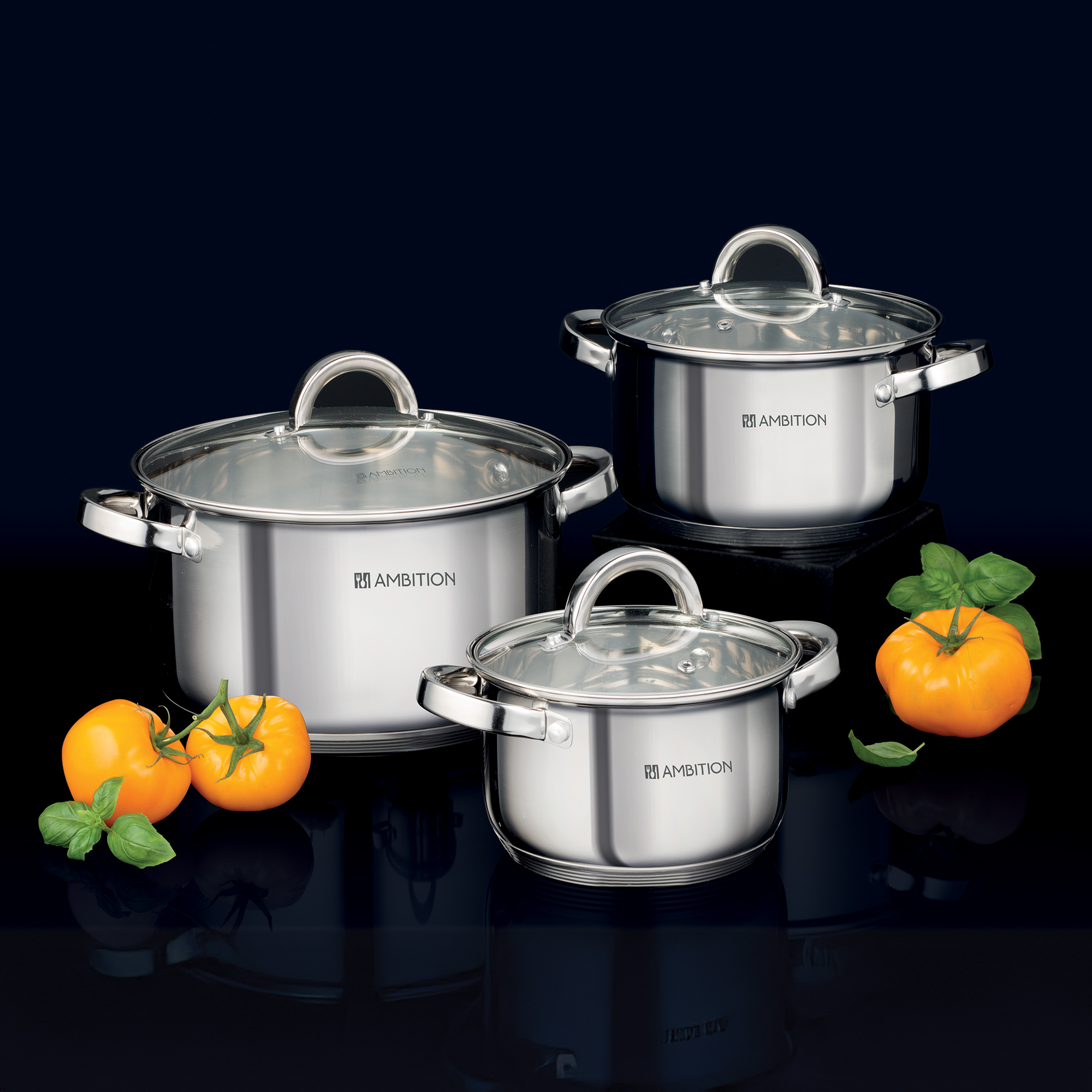 Sada nerezových hrnců Berry 6-dílů AMBITION