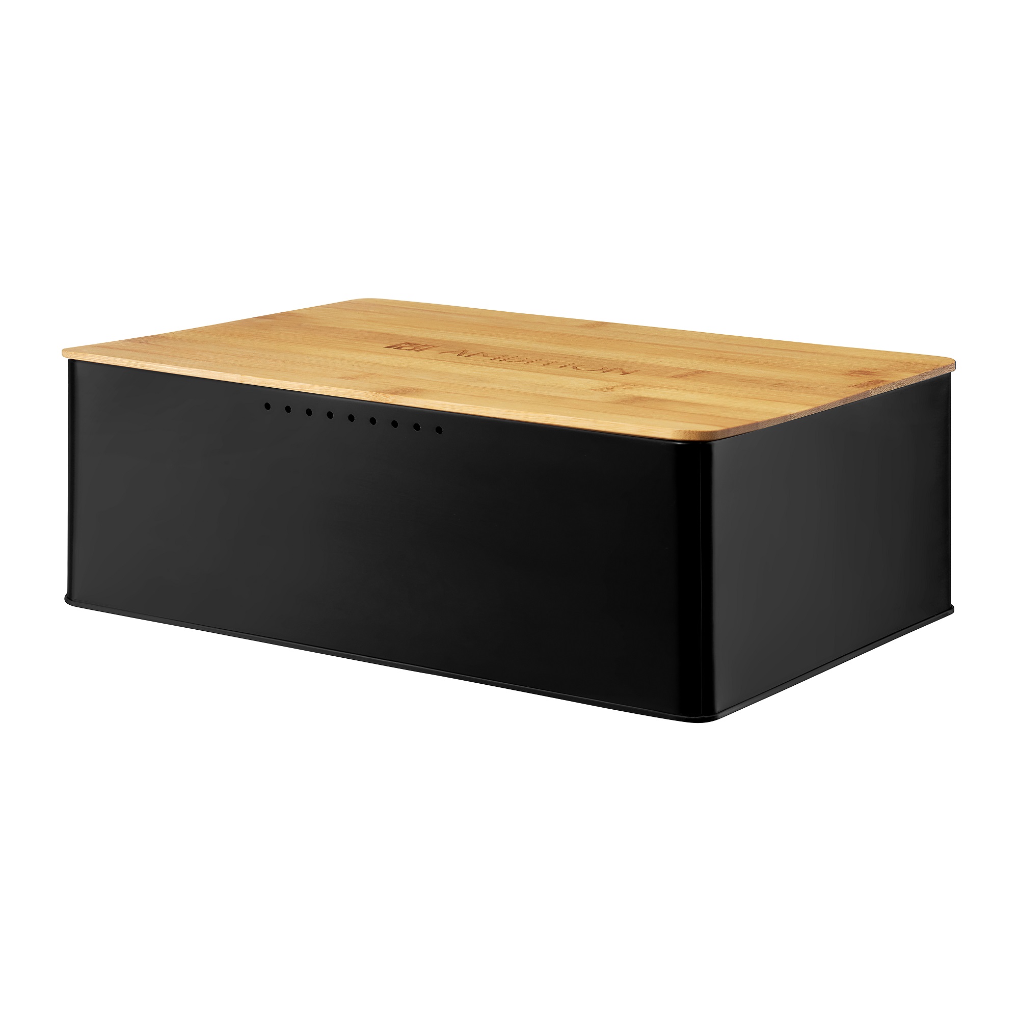 Brödlåda med lock Scandi svart 30 x 22 cm AMBITION