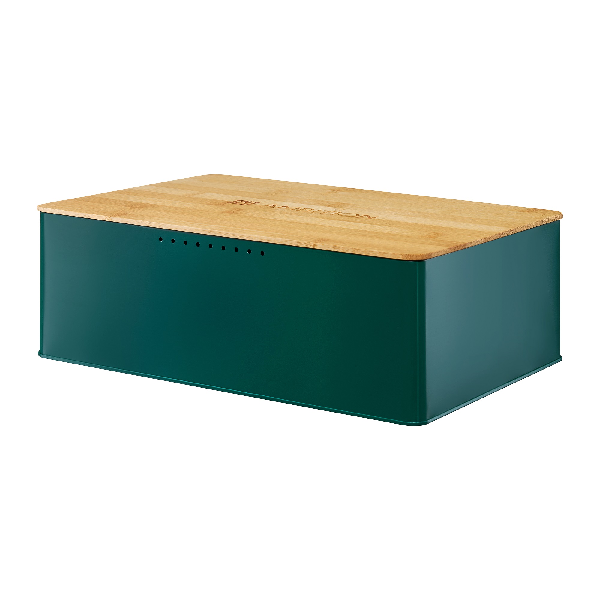 Brotbehälter mit Bambusdeckel Scandi  grün 30 x 22 cm AMBITION