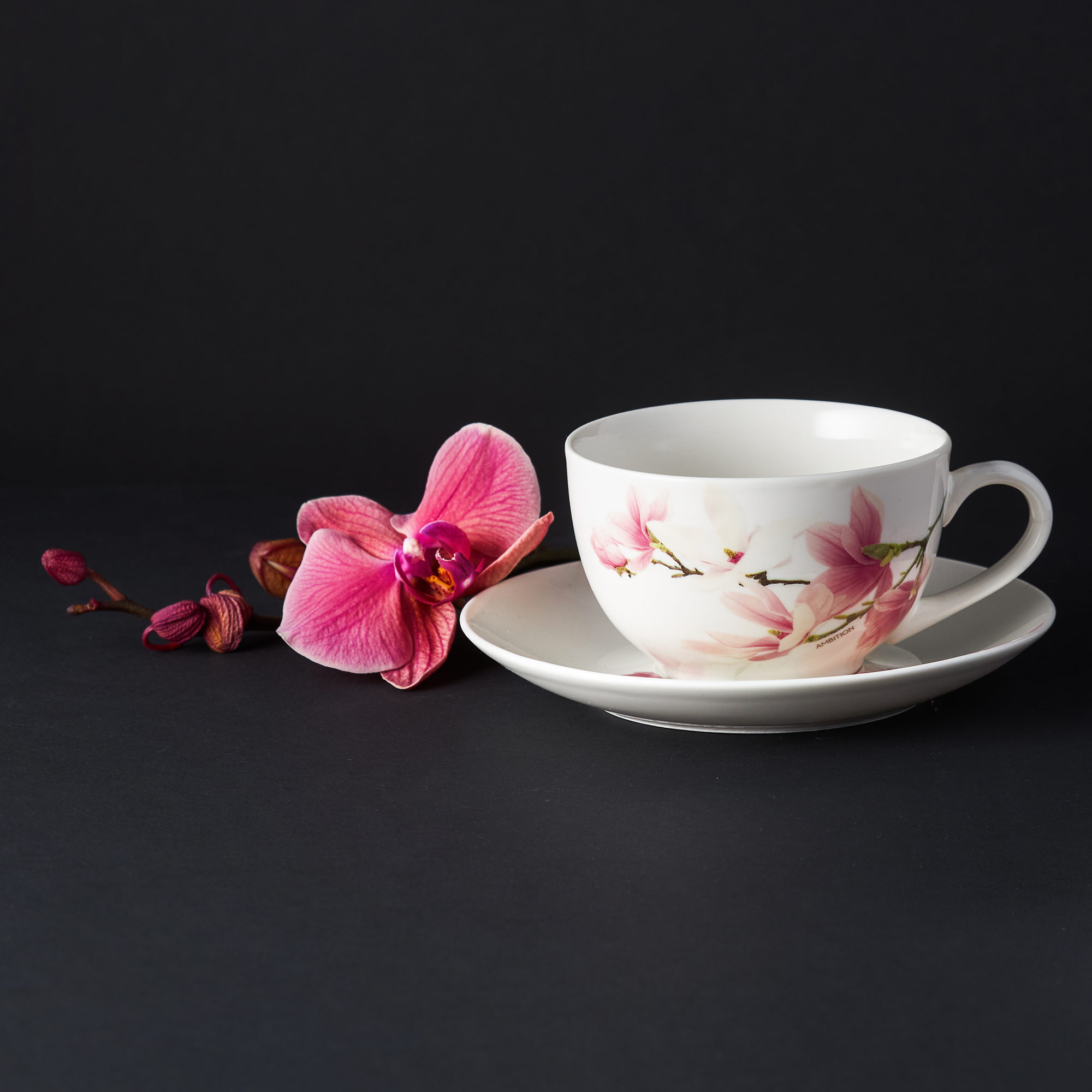 Porcelánový kávový servis pro 6 osob Magnolia 12-dílů AMBITION