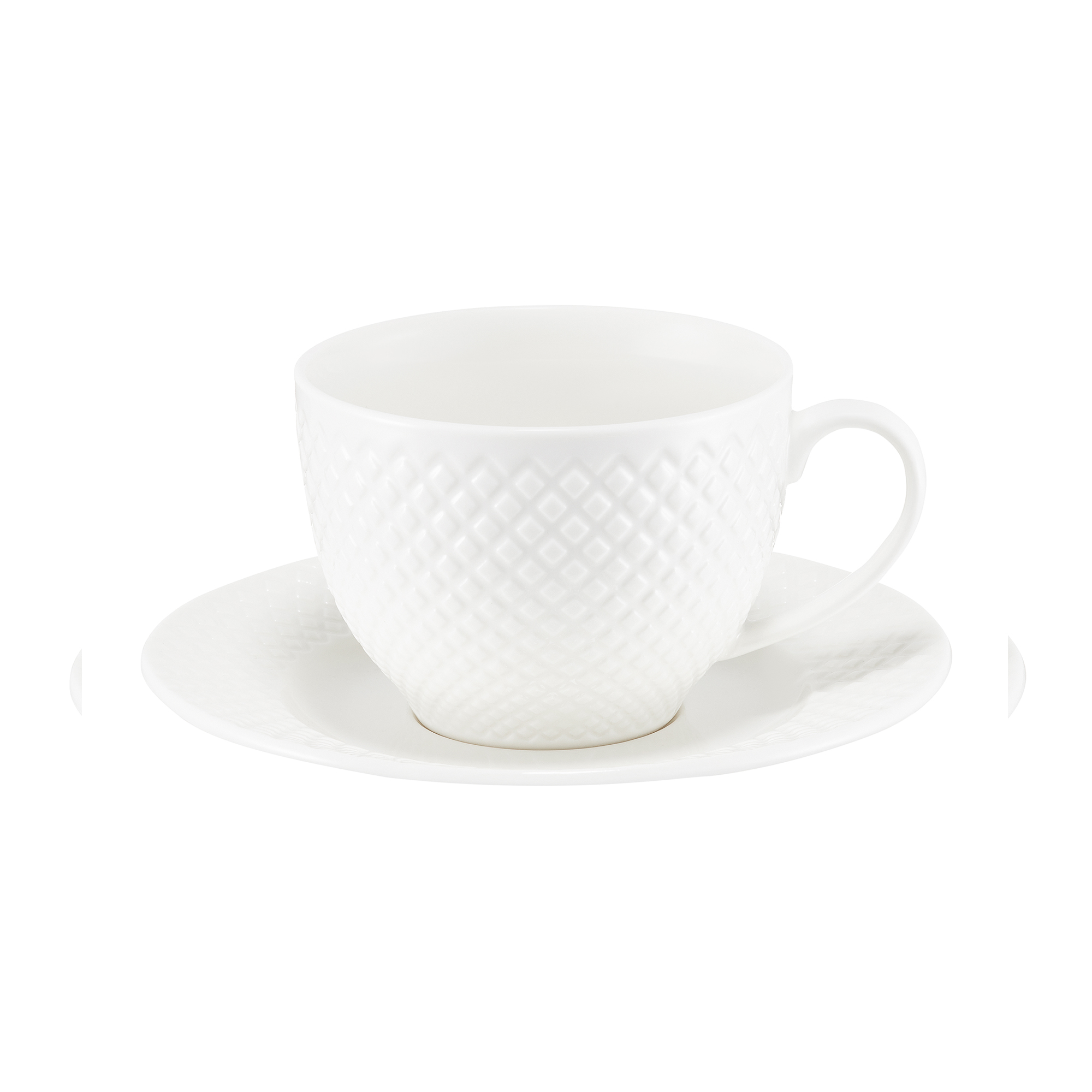 Tasse aus Porzellan Grid 260 ml weiß AMBITION