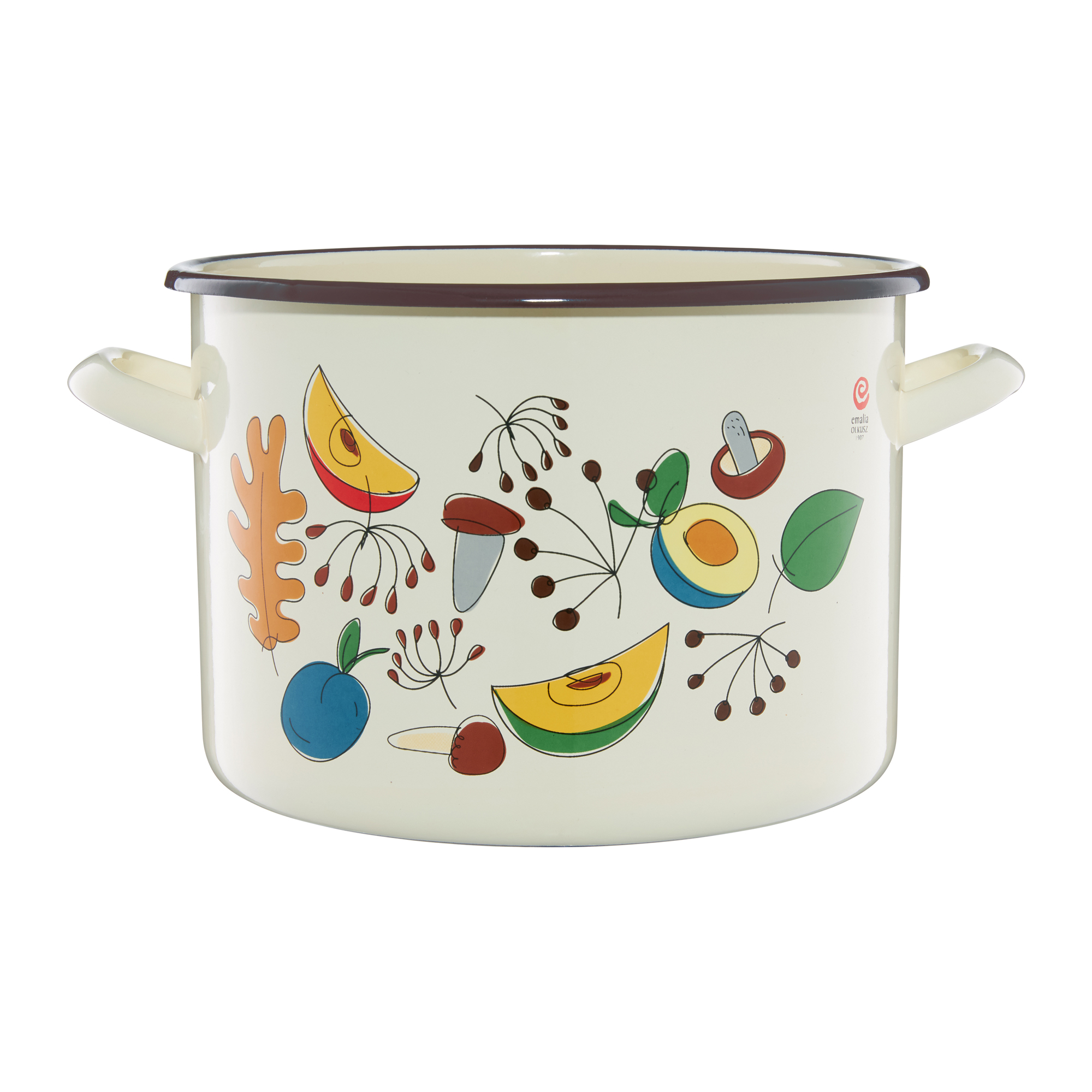 Pentola smaltata Grzyby 7,5 l EMALIA OLKUSZ