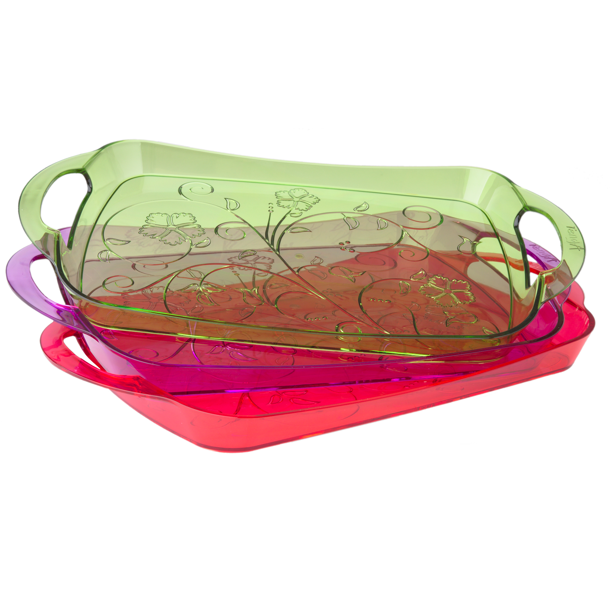 Plastový servírovací tác 37 x 26 cm MIX BAREV