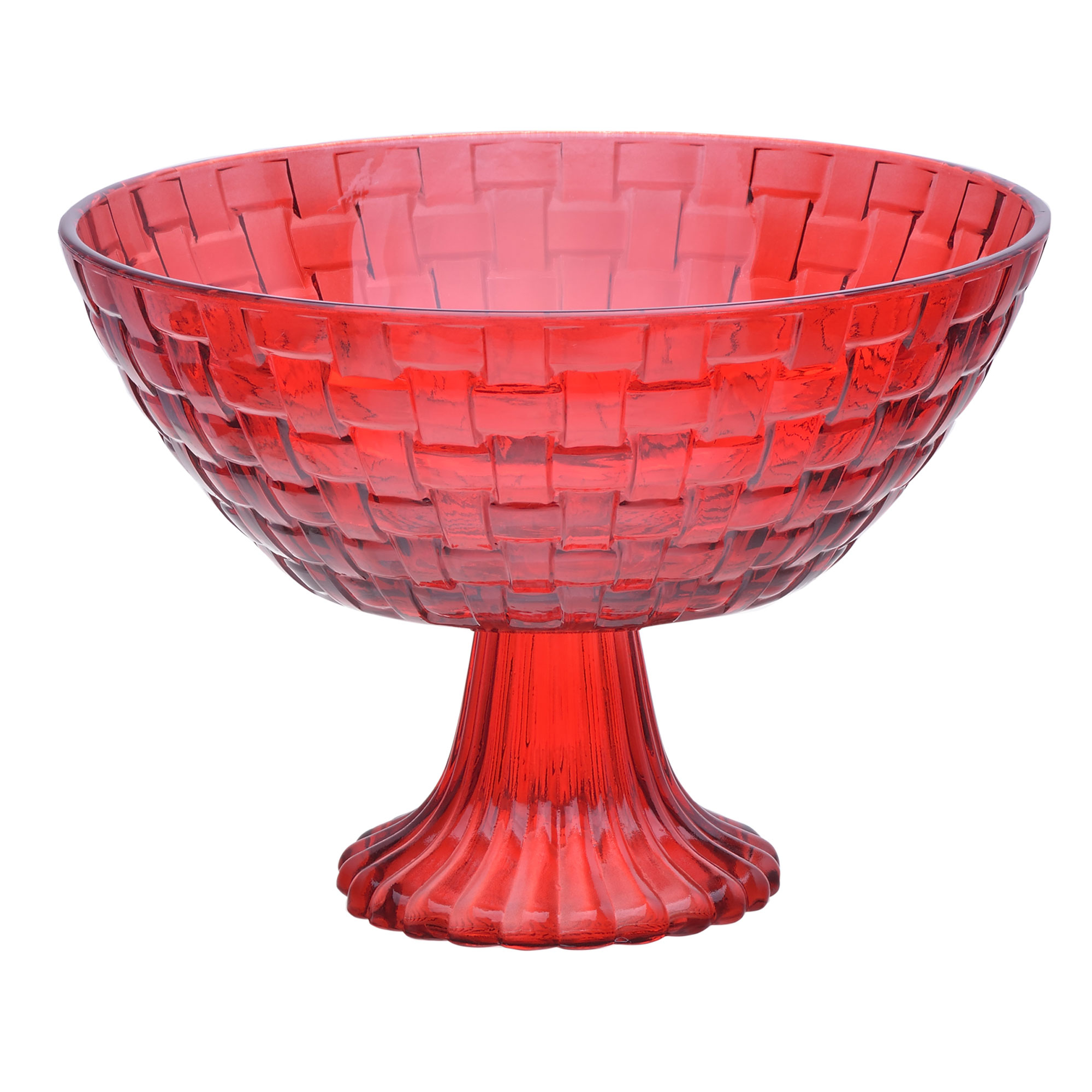 Salaterka szklana na nóżce Red Star 22,5 cm