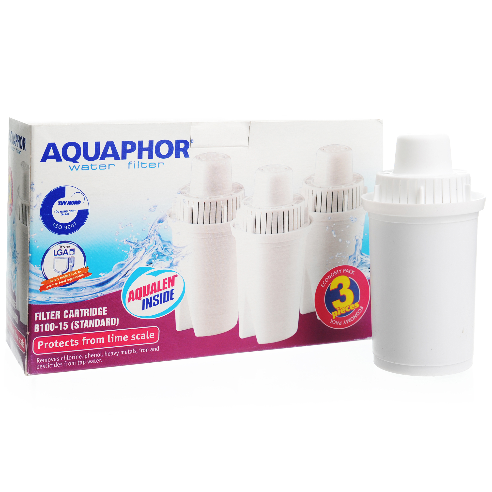 Filterkartusche 3-tlg. Set Standard B100-15 AQUAPHOR