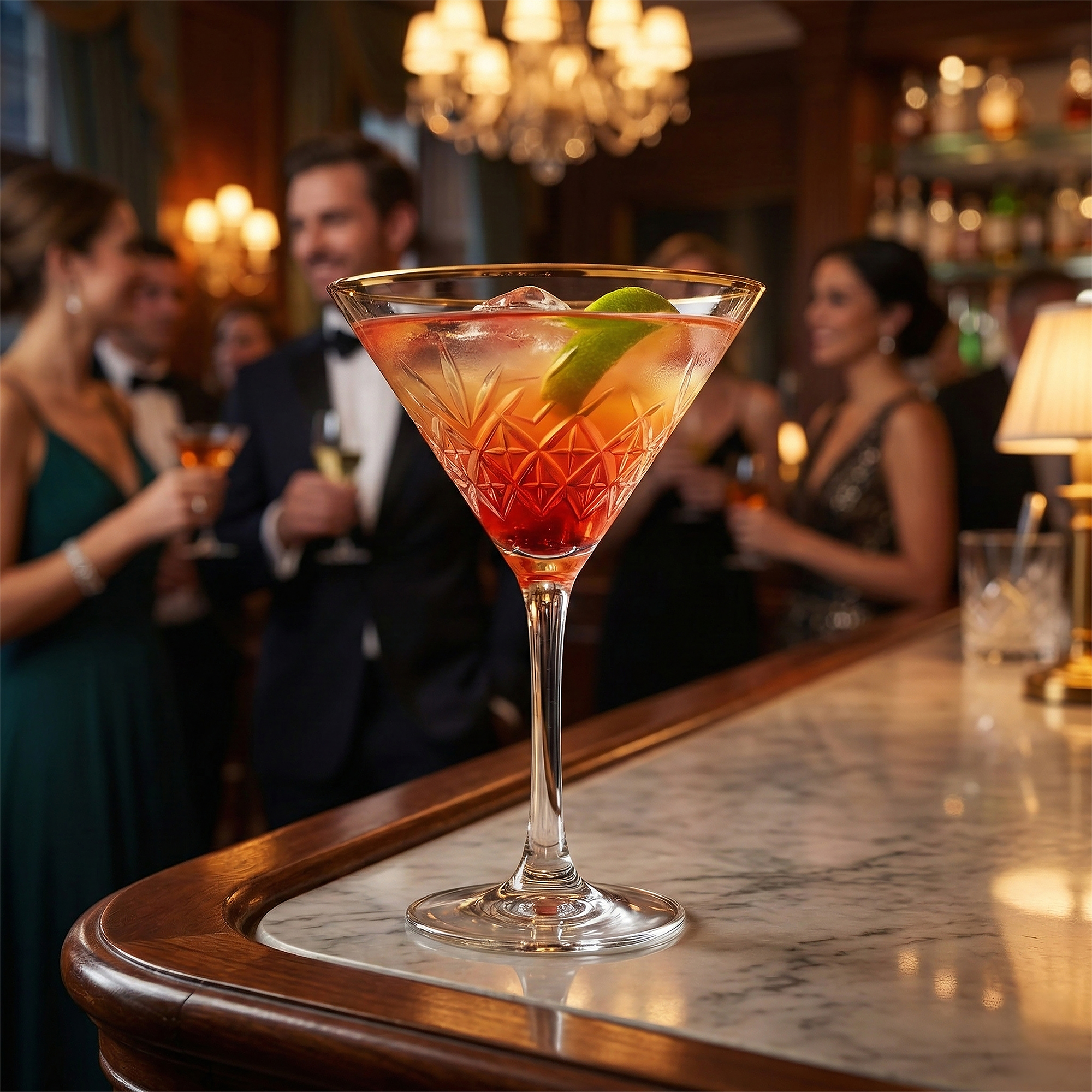 Set di 4 bicchieri da cocktail Timeless Gold 230 ml PASABAHCE