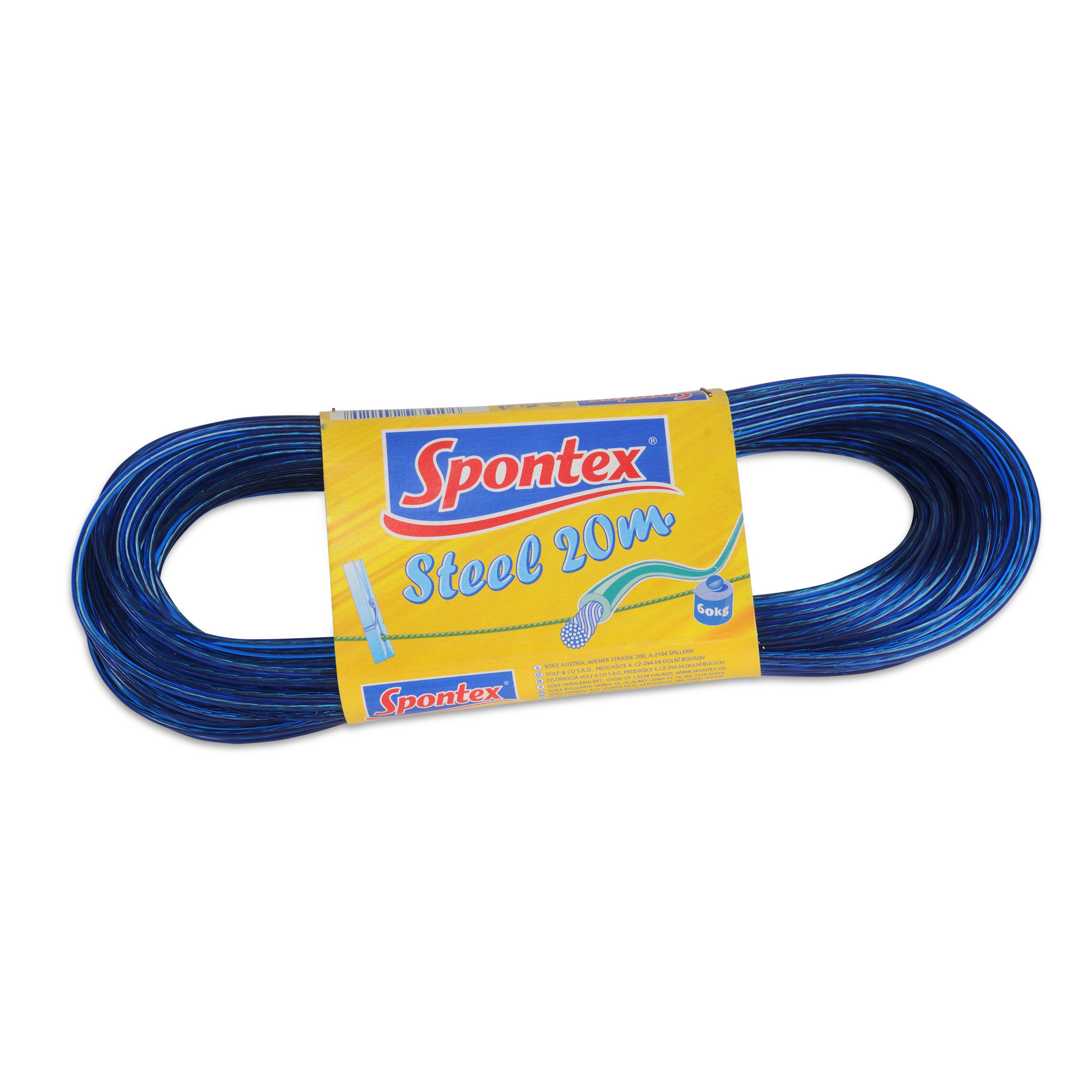 Šnúra na bielizeň Steel 20 m MIX FARIEB SPONTEX