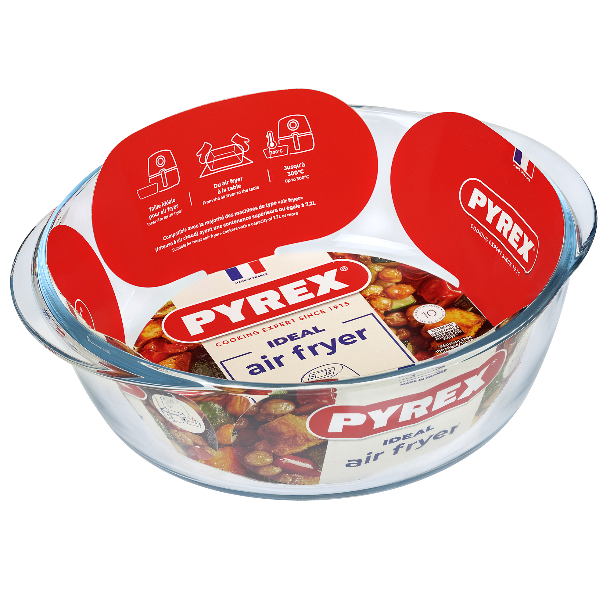 Kulatá žáruvzdorná skleněná vložka do horkovzdušné fritézy Air Fryer 2,3 l PYREX
