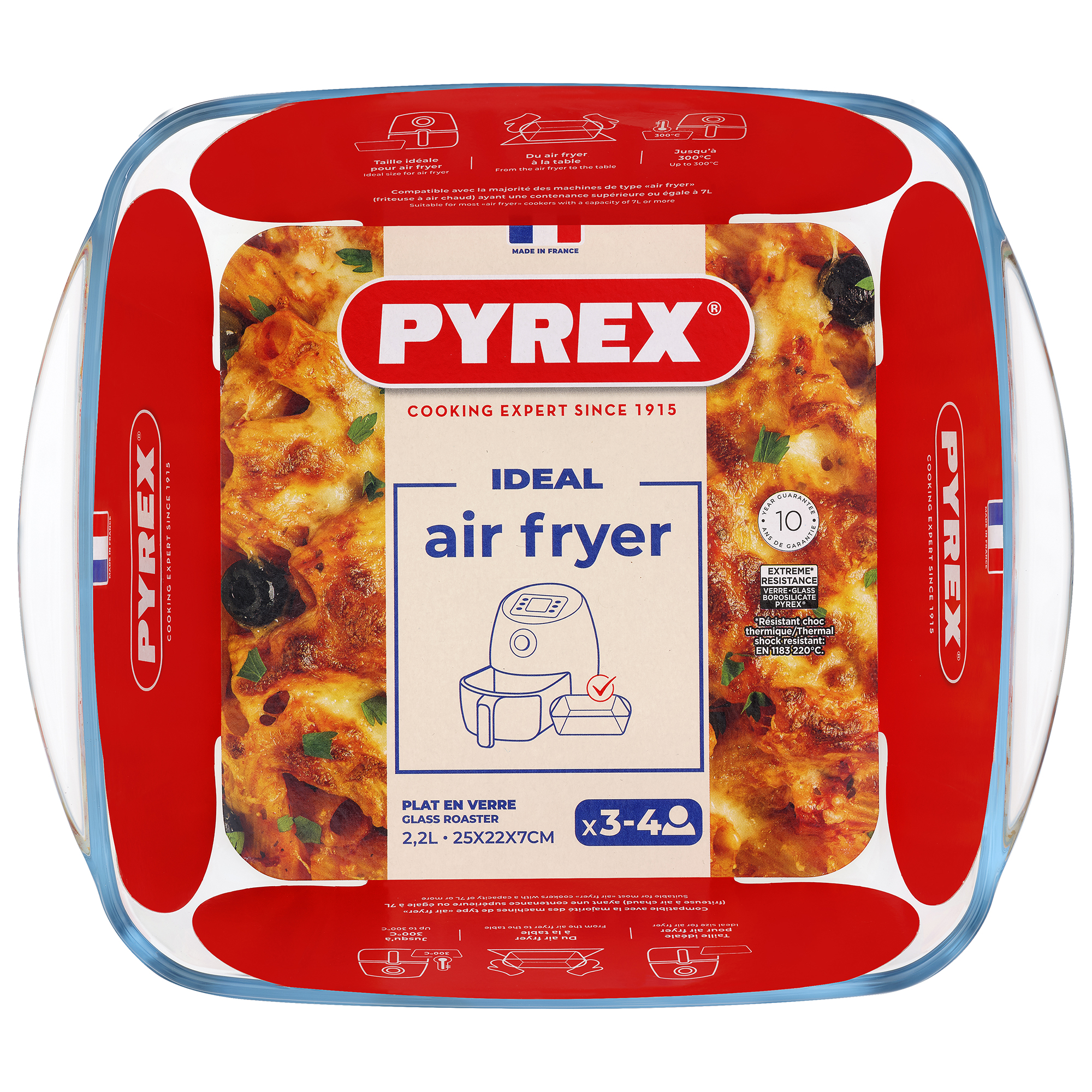 Žáruvzdorná skleněná vložka do horkovzdušné fritézy Air Fryer 2,2 l PYREX