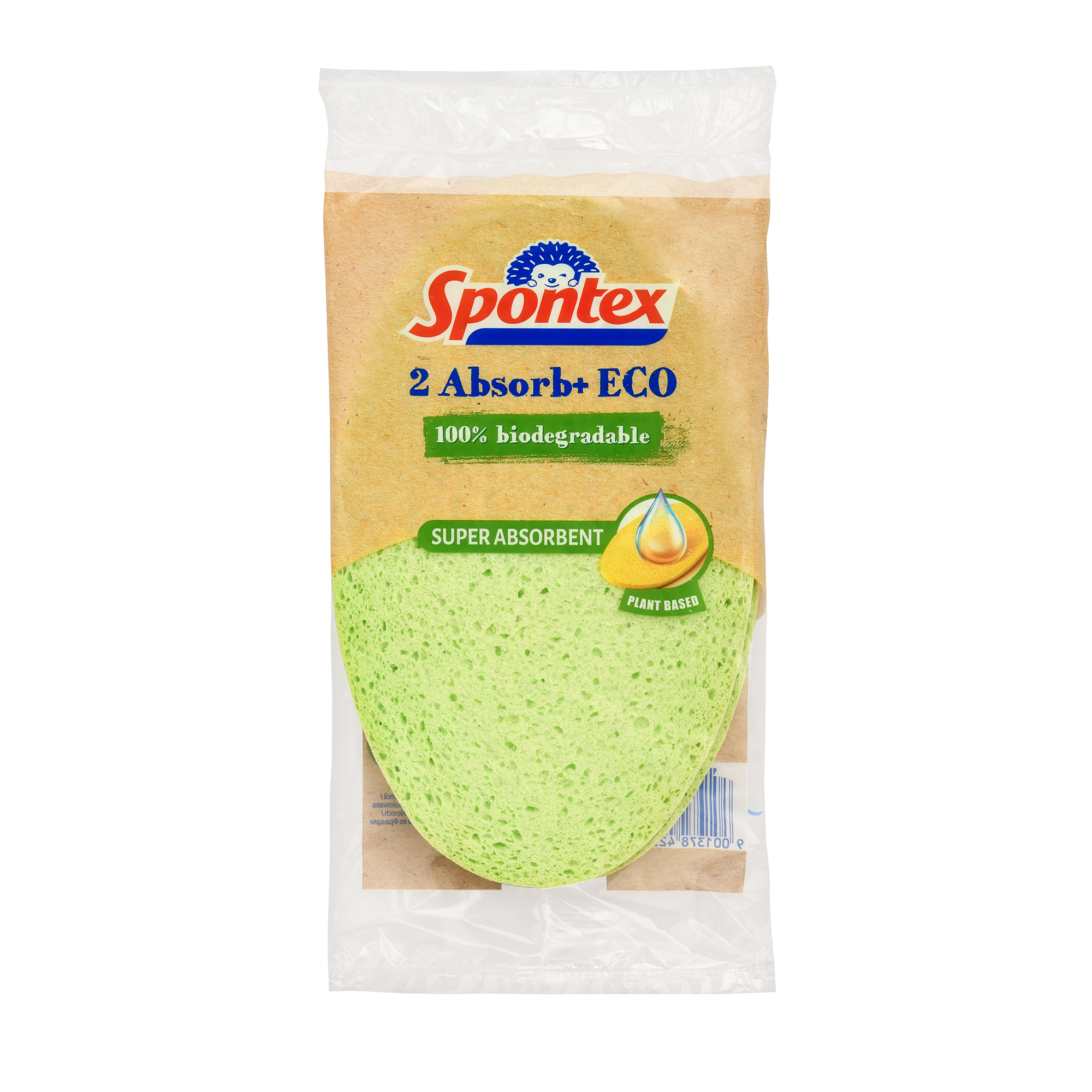 Sada 2 čistících houbiček Absorb+ Eco SPONTEX