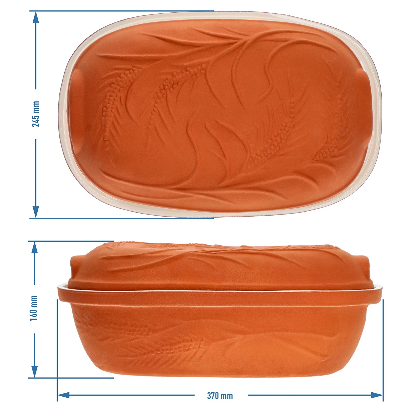 Garnek rzymski 4,5 l szkliwiony owalny BROWIN