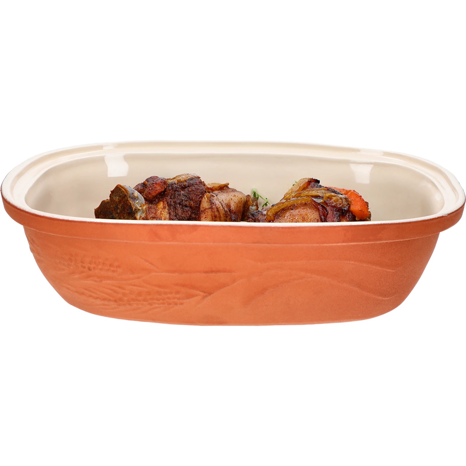 Garnek rzymski 4,5 l szkliwiony owalny BROWIN