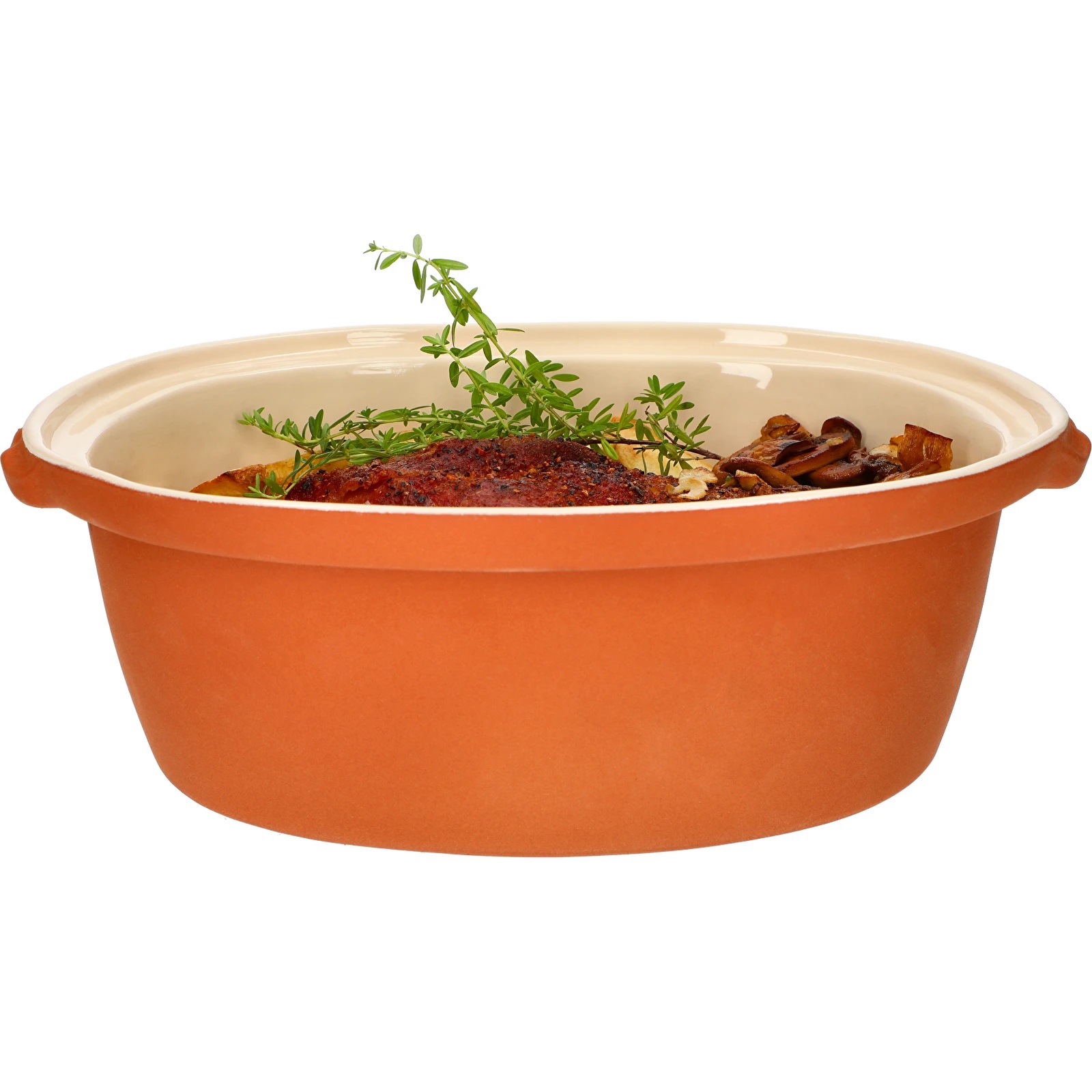 Garnek rzymski 4,5 l szkliwiony BROWIN