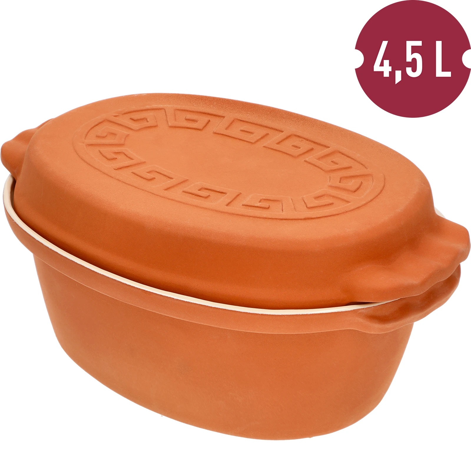 Garnek rzymski 4,5 l szkliwiony BROWIN